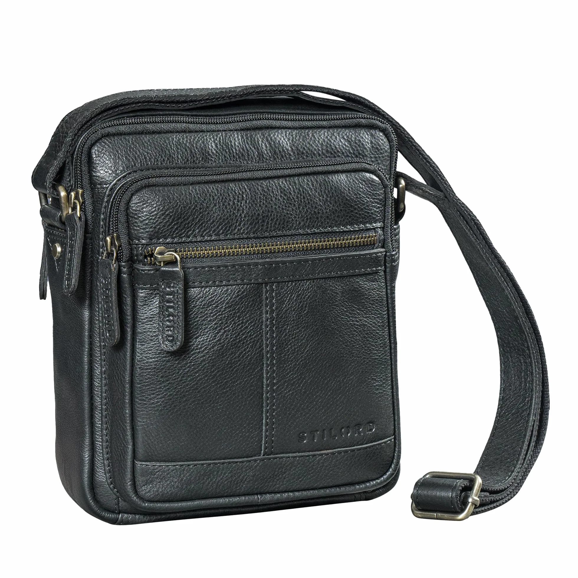 STILORD "Lorenzo Piccola Borsa a Tracolla Uomo Pelle Crossbody e Messenger Bag da Uomo Borsa da Spalla Elegante per Tablet 8 Pollici e Oggetti Quotidiani Colore:maraska - marrone