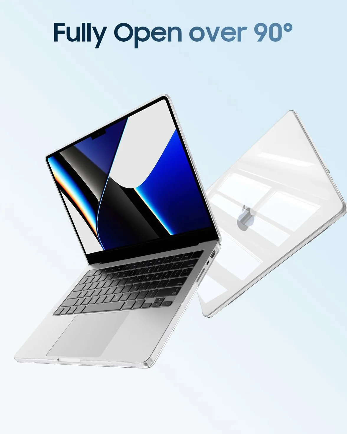 FINTIE Custodia Compatibile con MacBook Pro 14 Pollici M5 M4 M3 M2 M1 Pro/Max (2026-2021, A3426 A3427 A3434 A3112 A3401 A3185 A2992 A2918 A2779) - Cover Rigida Protettivo Guscio Case, Trasparente