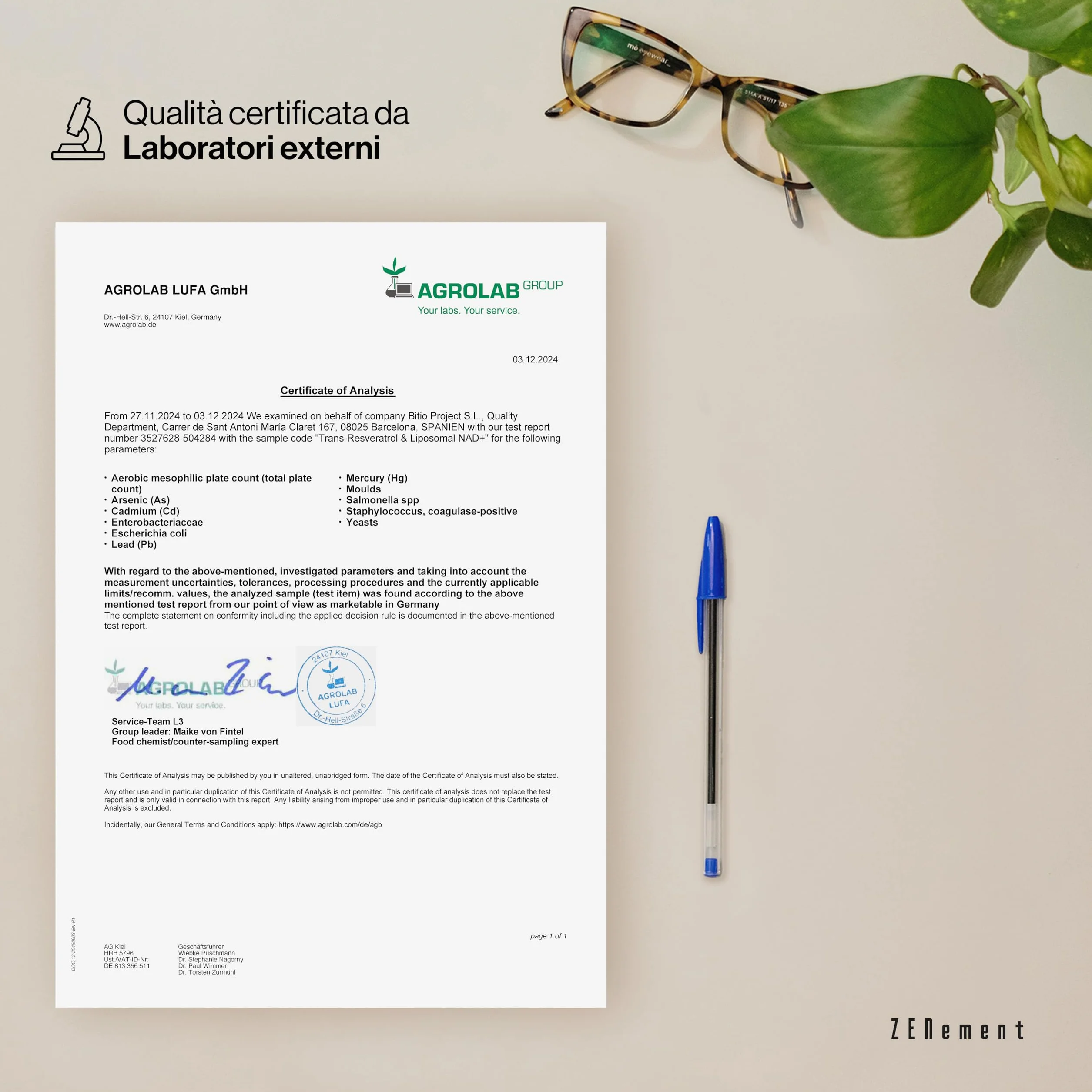 Trans-Resveratrolo & NAD+ Liposomiale con Quercetina e Piperina 580 mg 90 Capsule Anti-Invecchiamento Zenement