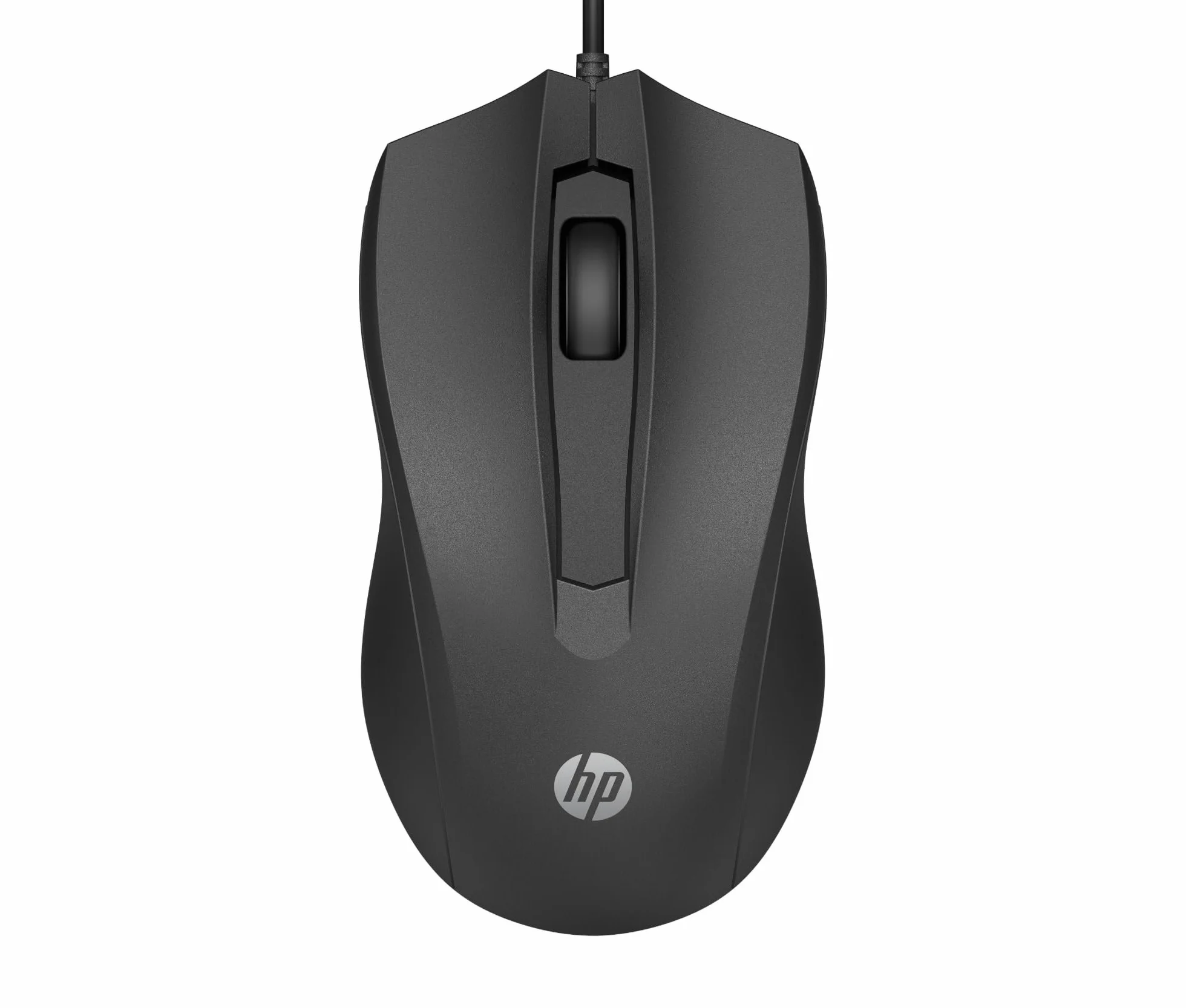 HP 100 Mouse Cablato, 1600 DPI, 3 Pulsanti, Cavo USB-A 1.5m, Ergonomico, Ambidestro, Nero