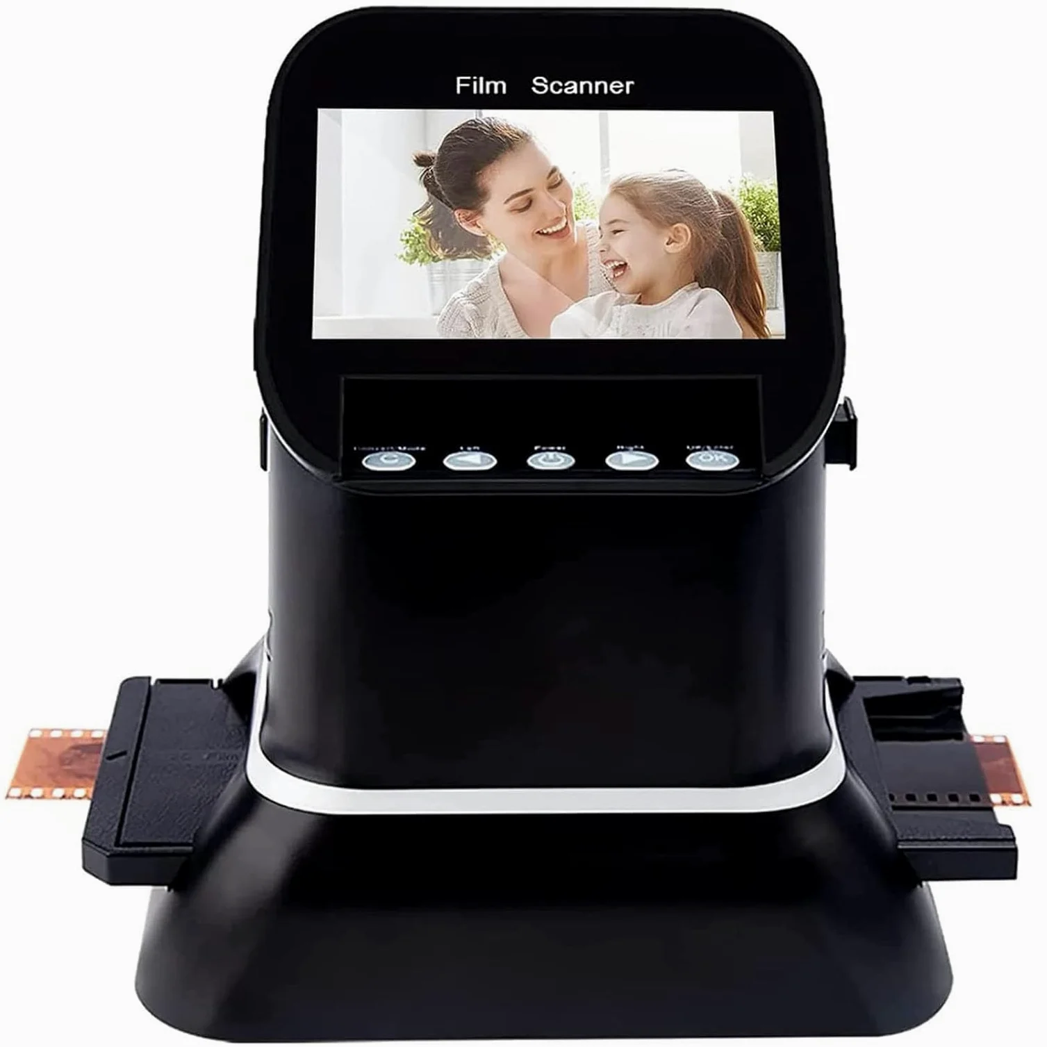 Scanner digitale per pellicola 120 e 35 mm, convertitore 5 in 1 ad alta risoluzione per negativi e diapositive, schermo LCD 1080P a JPEG per 135, 126, 127 pellicole