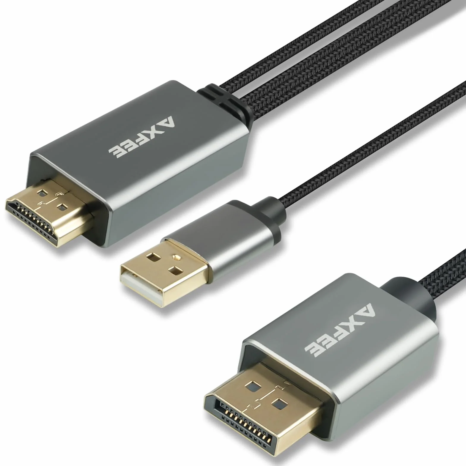 AXFEE Cavo HDMI a DisplayPort, 1.8 M Sorgente HDMI a Monitor DisplayPort Maschio, Compatibile con PC Scheda Grafica Laptop PS5 Xbox One(360), Supporta 4K@60Hz 2K@144Hz 1080P@165Hz