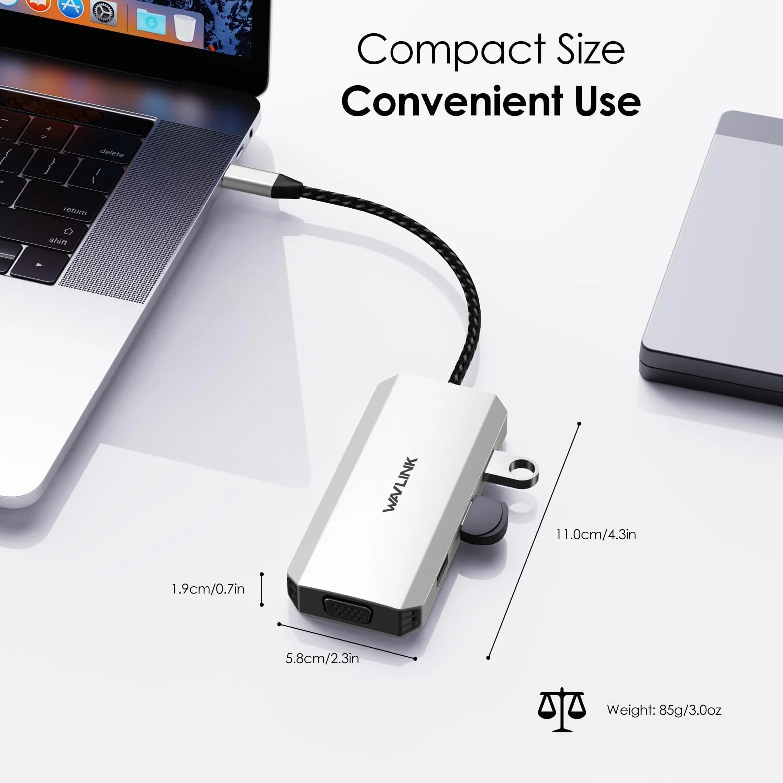 WAVLINK Docking station USB C Quad Monitor, docking station HDMI con doppia porta HDMI, DP, VGA, USB2.0 per Lenovo HP Dell, computer di sistema Windows