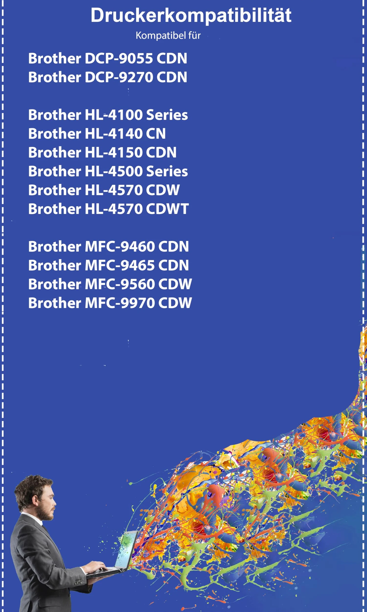 TN325XL TN325 TN-325 XL compatibile con toner Brother DCP-9055CDN DCP-9270CDN HL-4140CN HL-4150CDN HL-4570CDWT MFC-9460CDN MFC-9465CDN MFC-9560CDW MFC-9970CDW nero, magenta, giallo, ciano, confezione