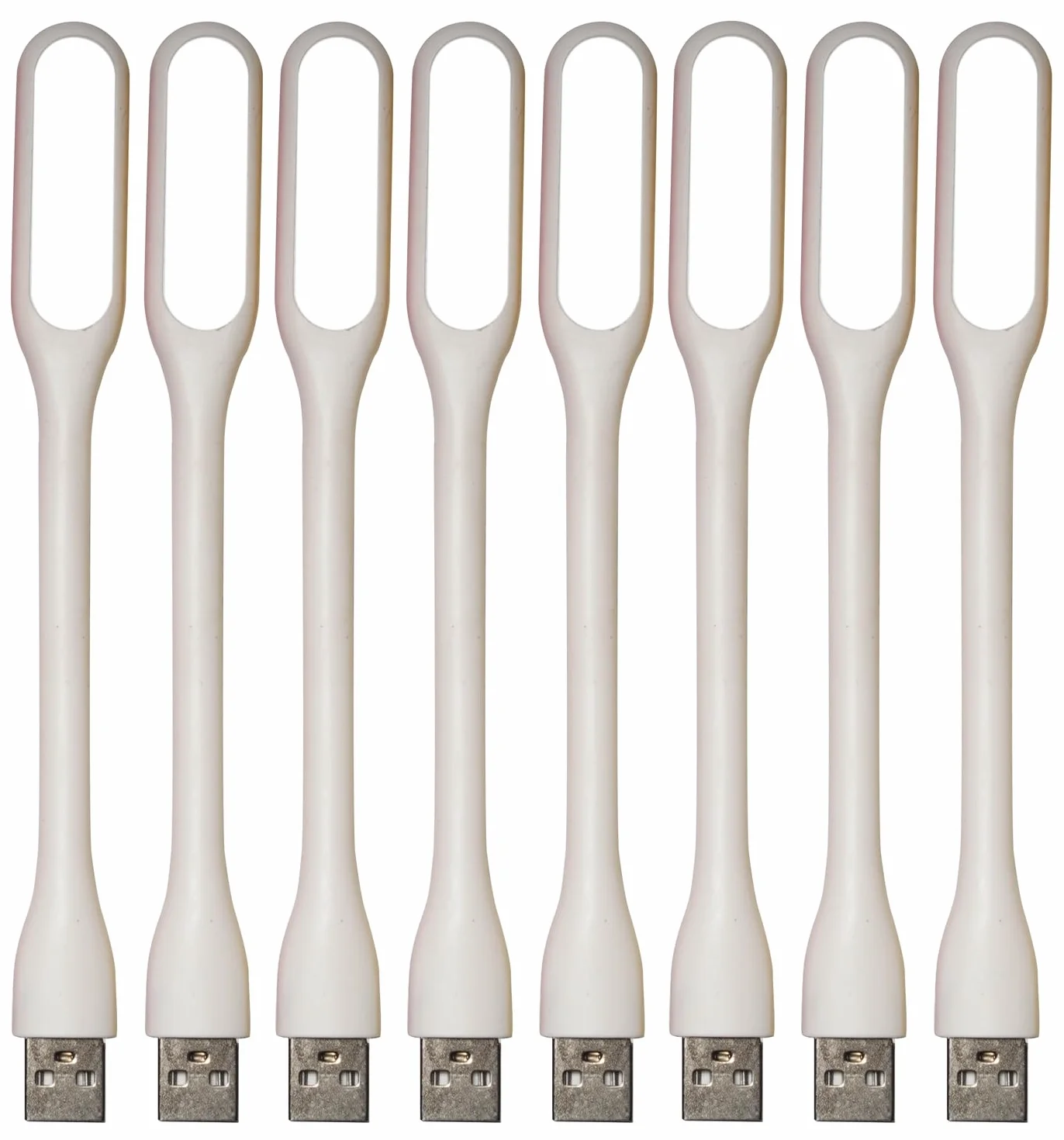 Mini lampada USB per tastiera, lampada flessibile per laptop, illuminazione regolabile per notebook e computer (struttura a collo di cigno, sorgente LED) (Bianco)
