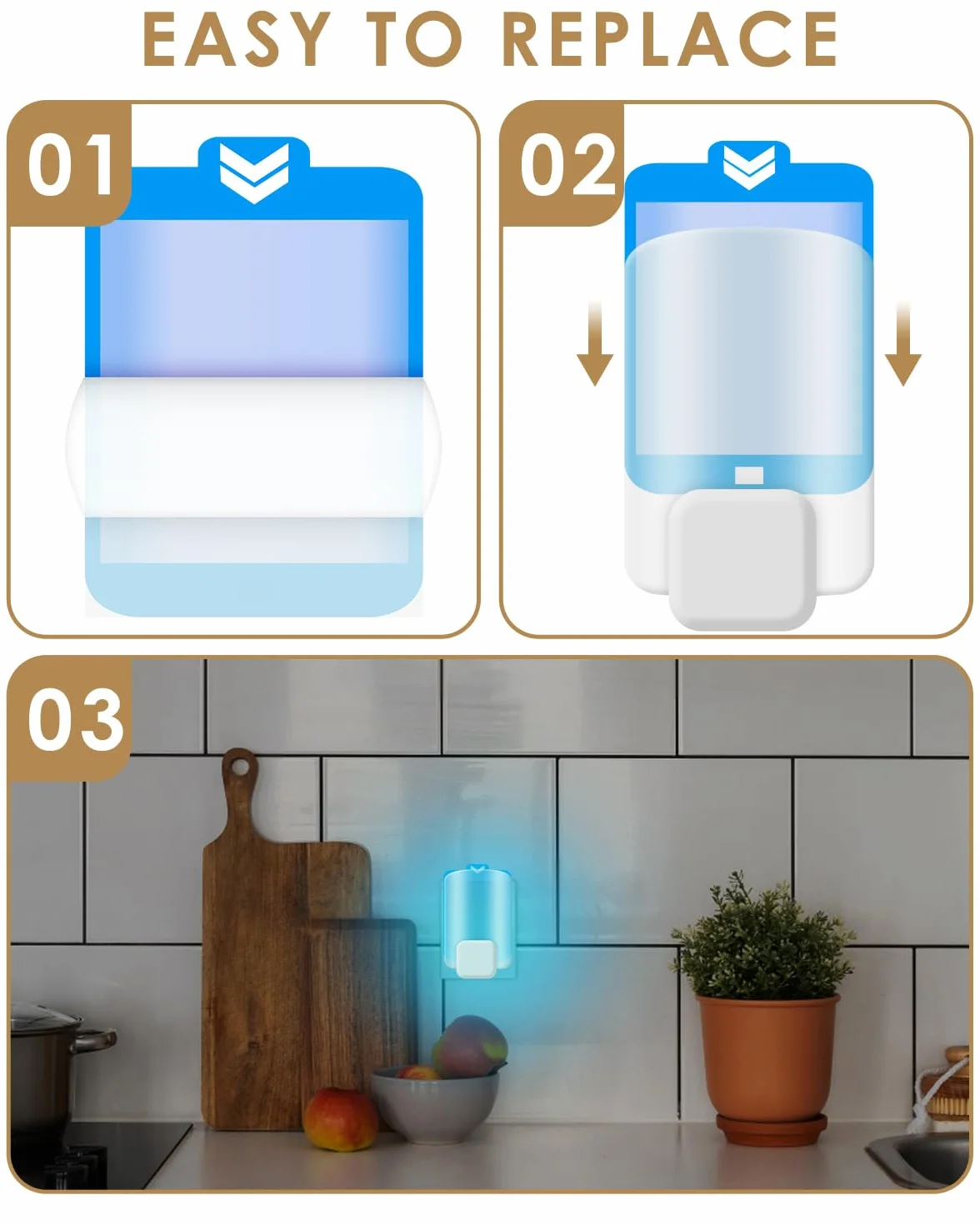 32 cartucce di ricarica compatibili con dispositivo plug-in Raid Essentials, lavagne di ricambio compatibili con dispositivi Raid Indoor Blue Light
