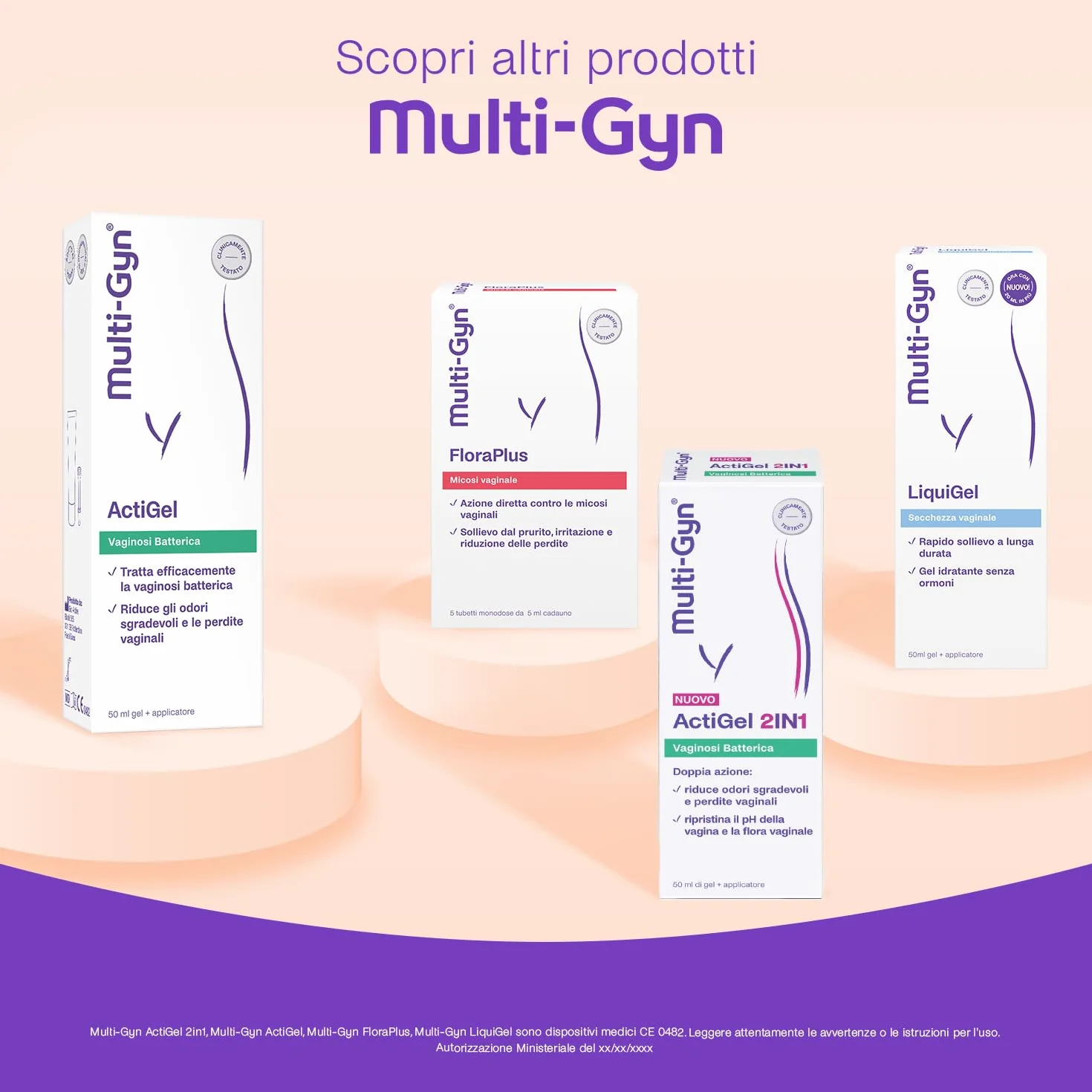 Multi-Gyn LiquiGel Crema Intimo Donna 50ml Gel Idratante Contro Secchezza Vaginale e Prurito
