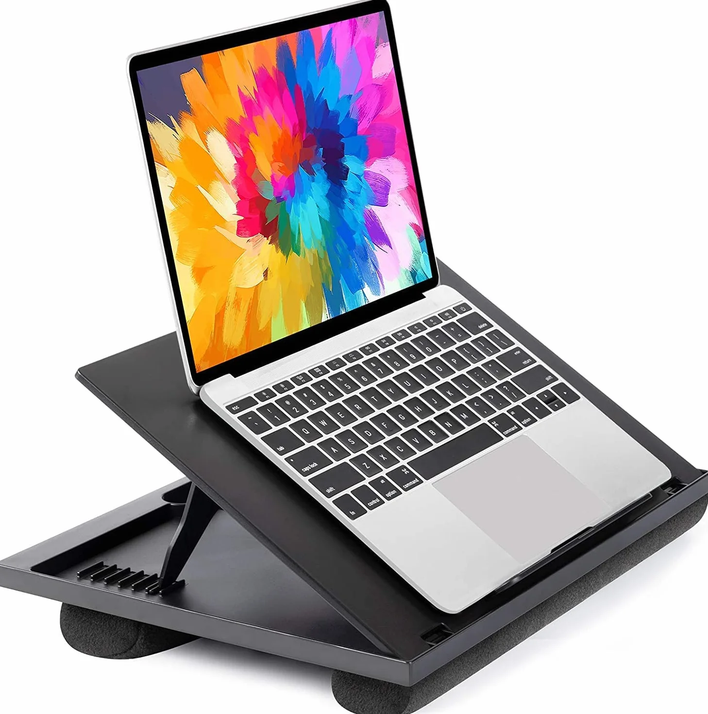 HUANUO Supporto per Laptop con Cuscino - Flessibile Regolabile con 8 Angoli, Supporta Notebook, Tablet, Fino a 15,6", Tavolo Vassoio Portatile e Adatto per Viaggi, Lavoro, Casa