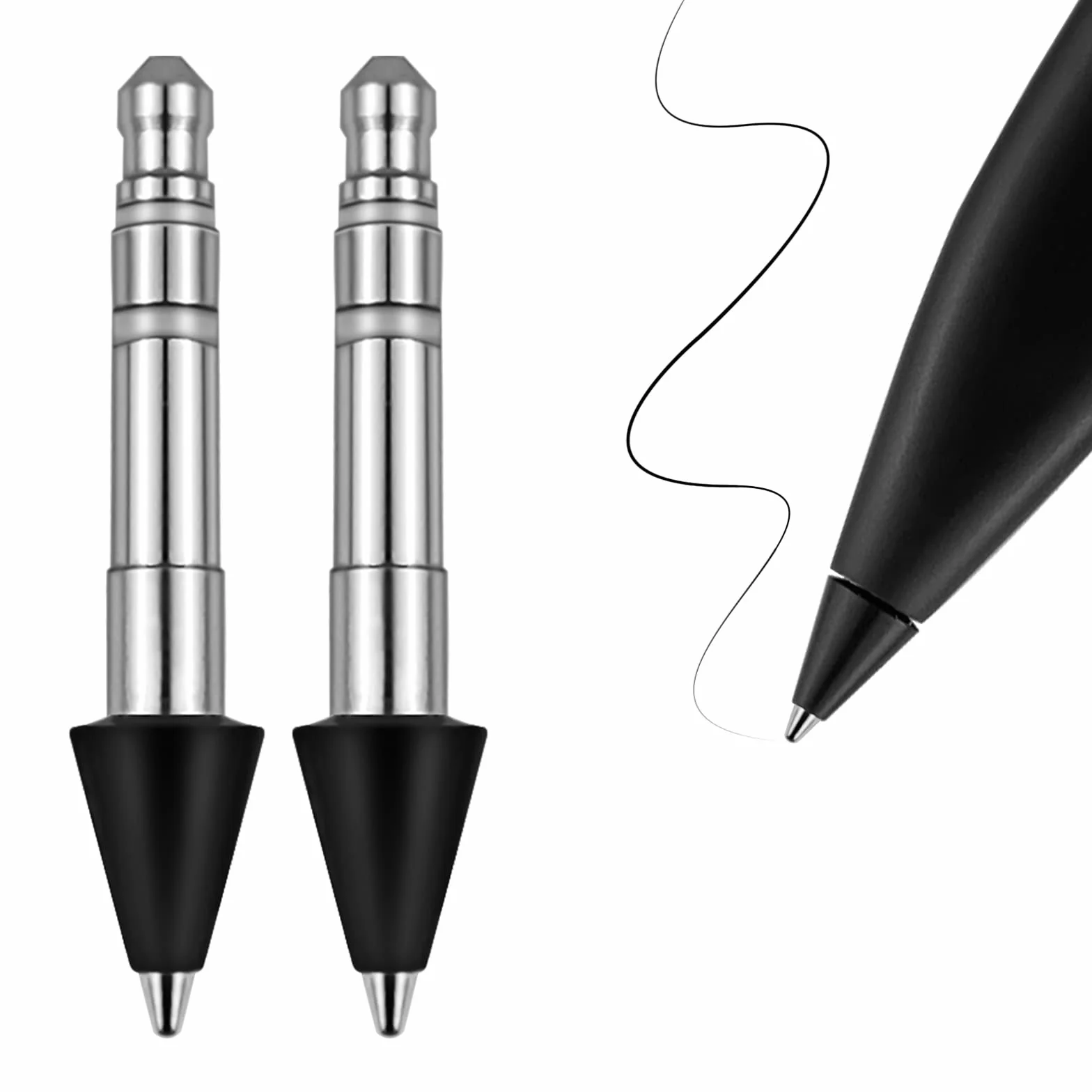 Penna sottile in acciaio inossidabile, 2 punte di ricambio, confezione da 2 compatibili con Microsoft Surface Slim Pen 2