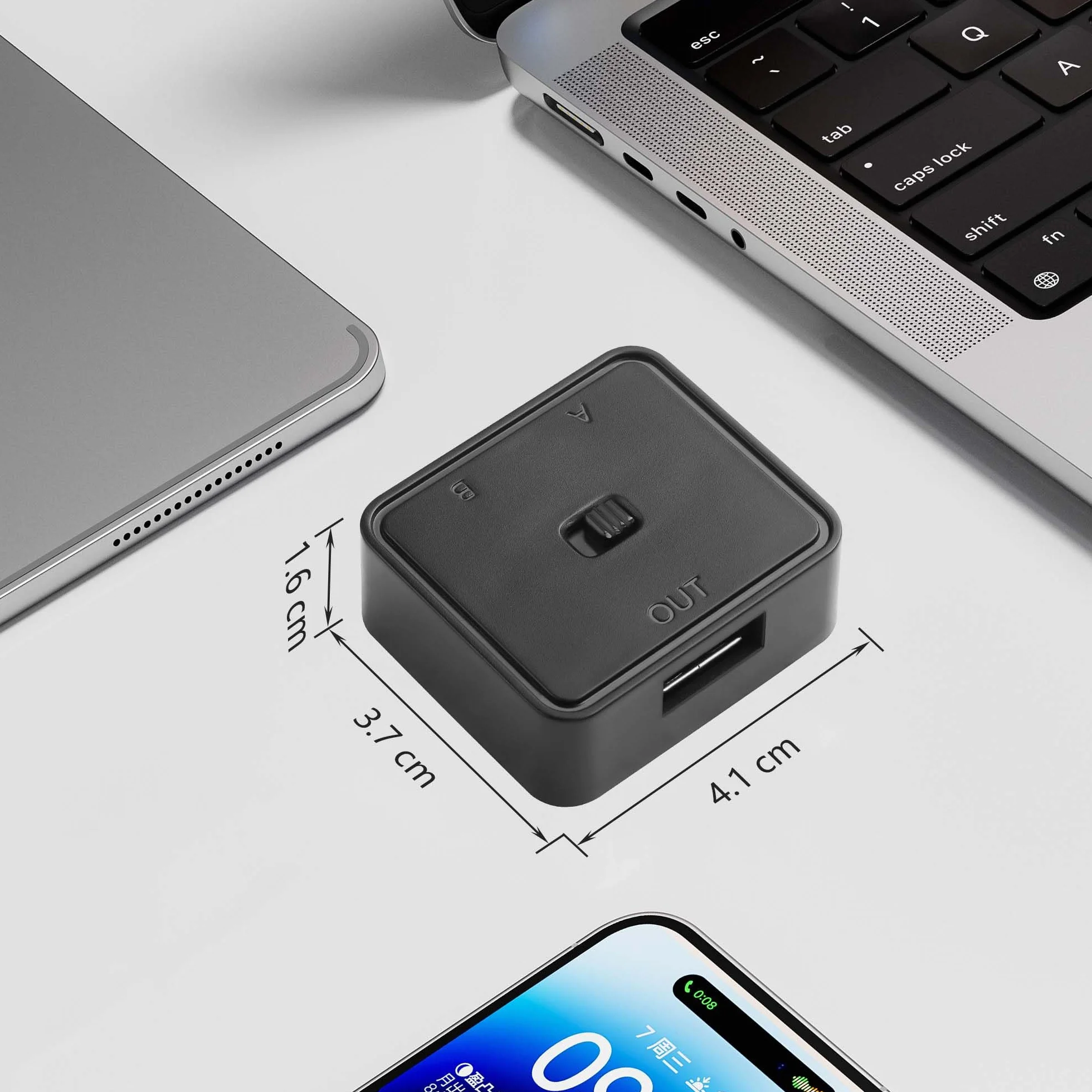 CERRXIAN 2 interruttori USB 2.0 1 in 2 out, interruttore USB bidirezionale 2 computer condividono 1 dispositivo per stampante, scanner, tastiera