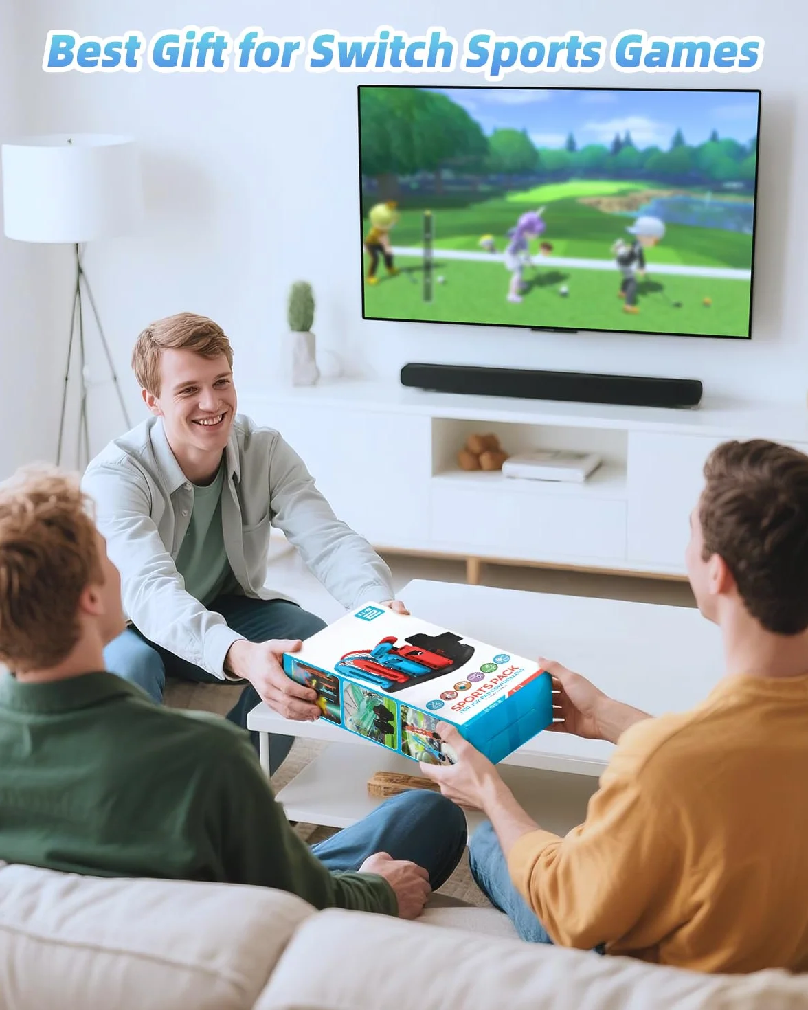 Set di accessori sportivi con stazione organizer per Nintendo Switch 2 (2025)/Switch/OLED, kit sportivo universale per feste in famiglia, Golf/Tennis/Danza/Spada/Calcio per Joycon e supporto