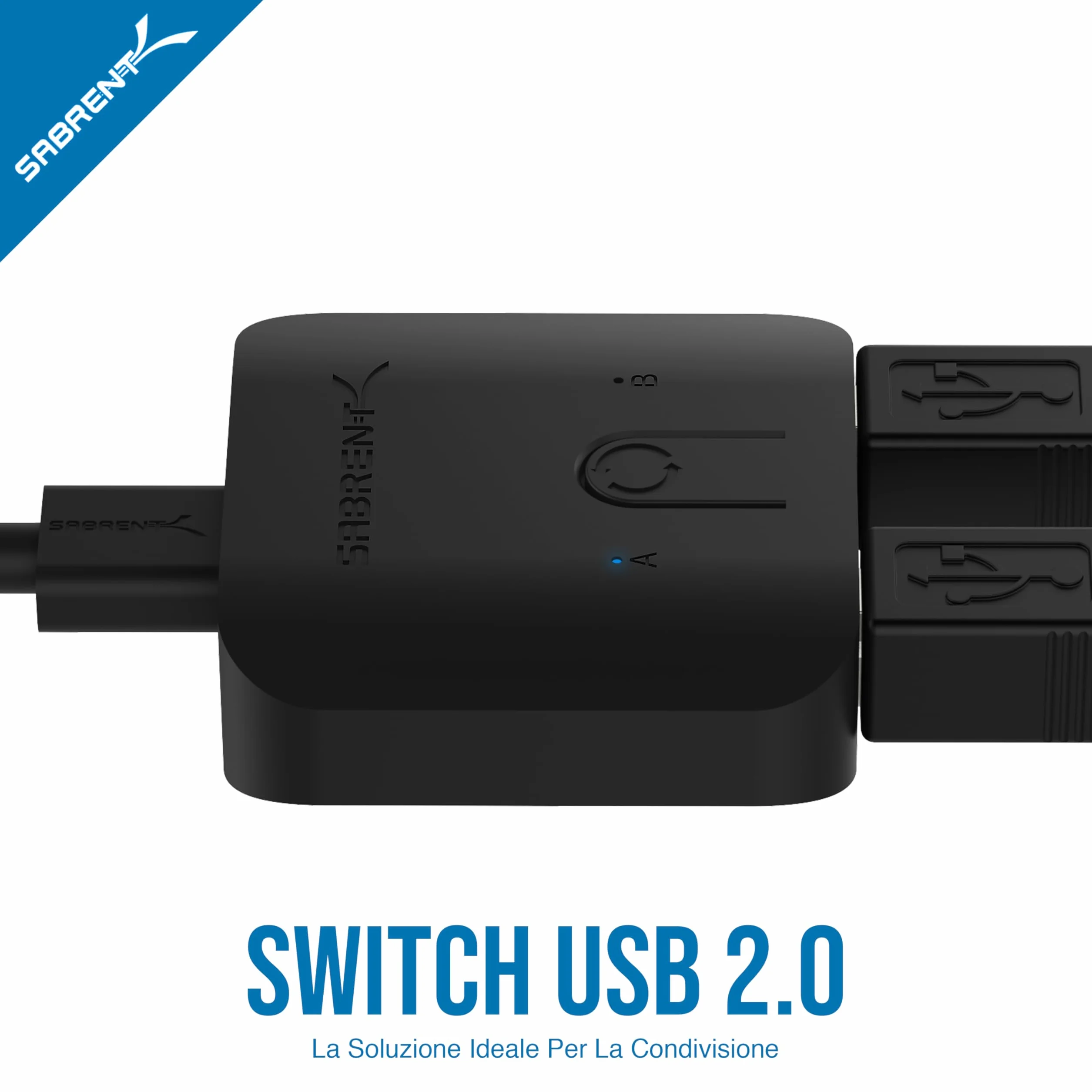 Sabrent Switch USB 2.0 per Più Computer e Periferiche con Spie LED (USB-SW20)