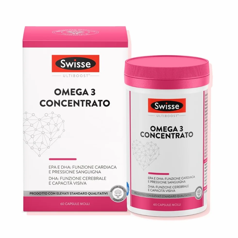 Swisse Omega 3 Concentrato 60 capsule molli 1800 mg Olio di Pesce EPA DHA IFOS