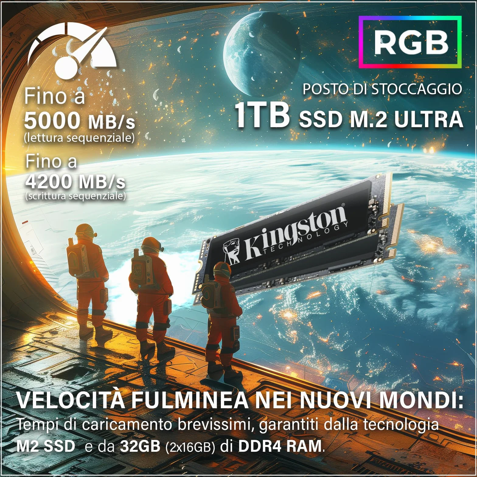 HYPER BYTE® - Gaming PC - Set completo con AMD Ryzen 7 5700G fino 4,6 GHz | 16GB DDR4 | 1TB SSD | Watercooling | Monitor 25 pollici | mouse & tastiera | QWERTY| Win11 Pro | Computer fisso per gamer