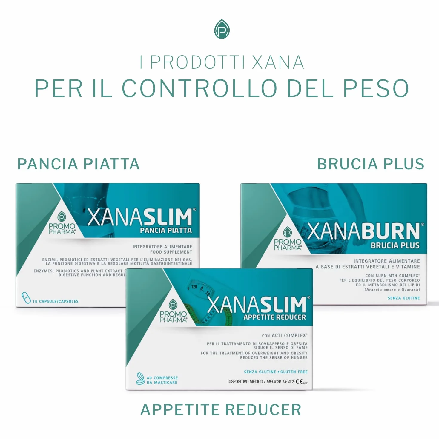 Xanaburn Brucia Integratore Alimentare con Arancio Amaro e Guaranà per Controllo Peso e Drenaggio Liquidi 20 cpr