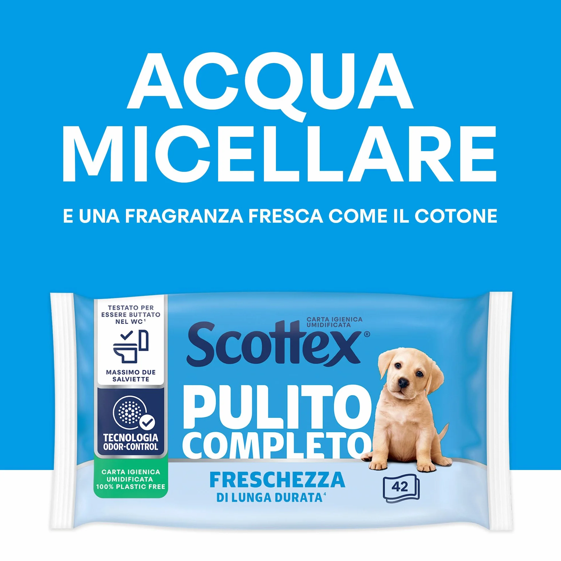 Scottex Pulito Completo Carta Igienica Umidificata Biodegradabile 504 Salviette (12x42)