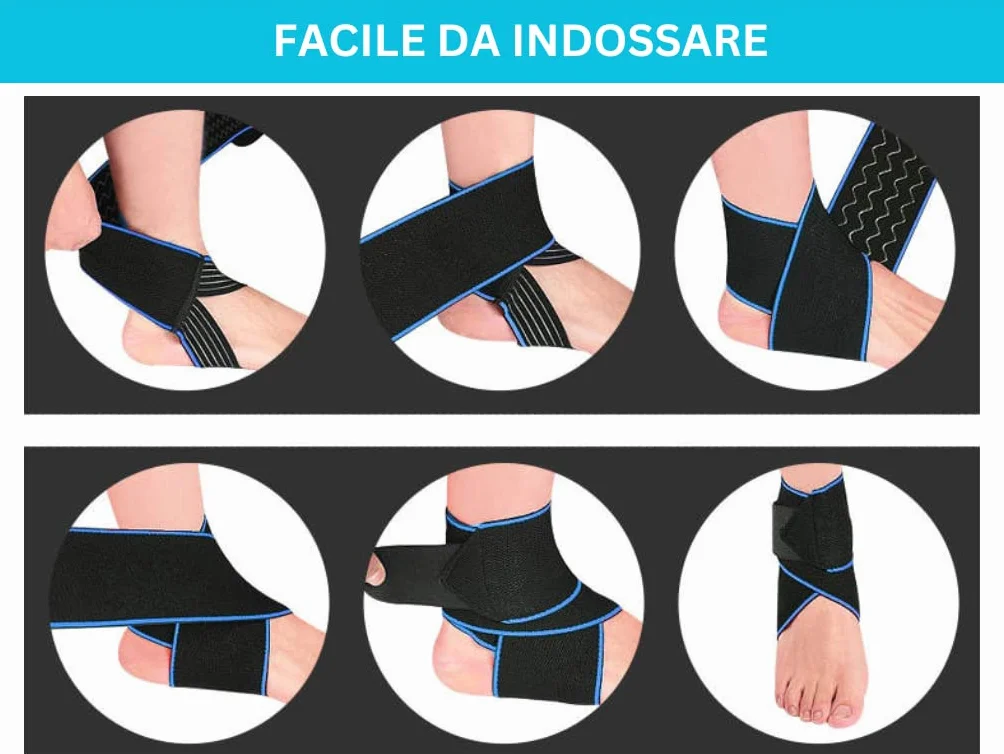 Cavigliera Ortopedica Tutore Caviglia per Distorsioni Fascite Plantare Sportiva Elastica Uomo Donna Corsa Boxe Calcio