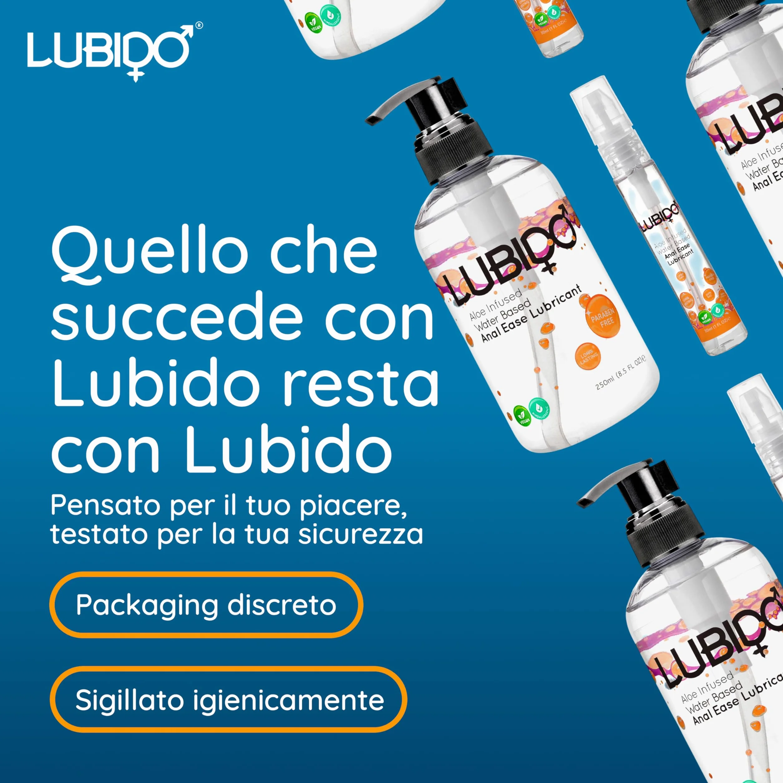 Lubido Gel lubrificante all’Aloe a base d'acqua per Anale 250 ml