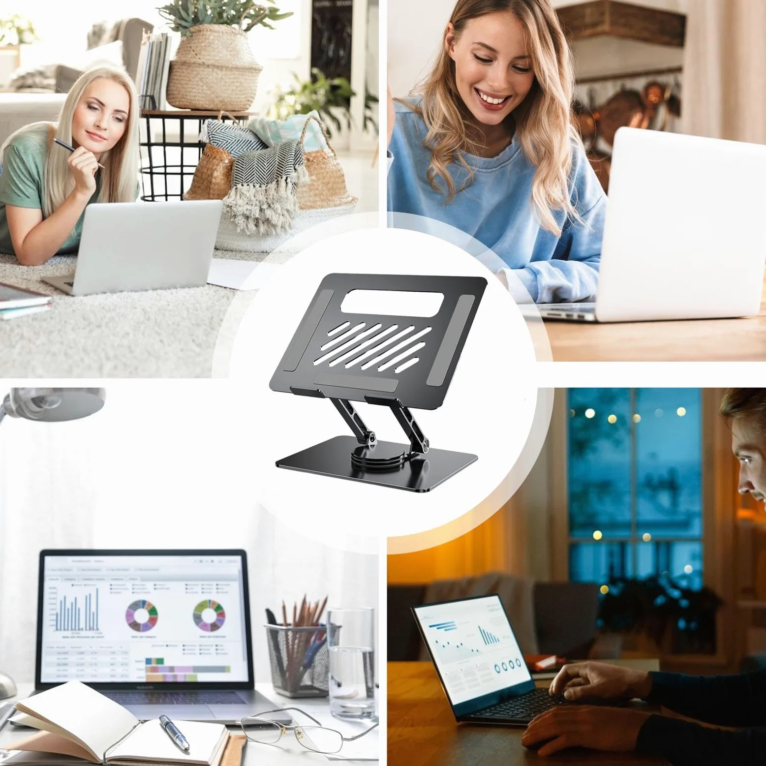 Supporto per laptop regolabile per supporto per laptop da scrivania | supporto da scrivania per laptop, supporto per computer | Supporto per laptop j