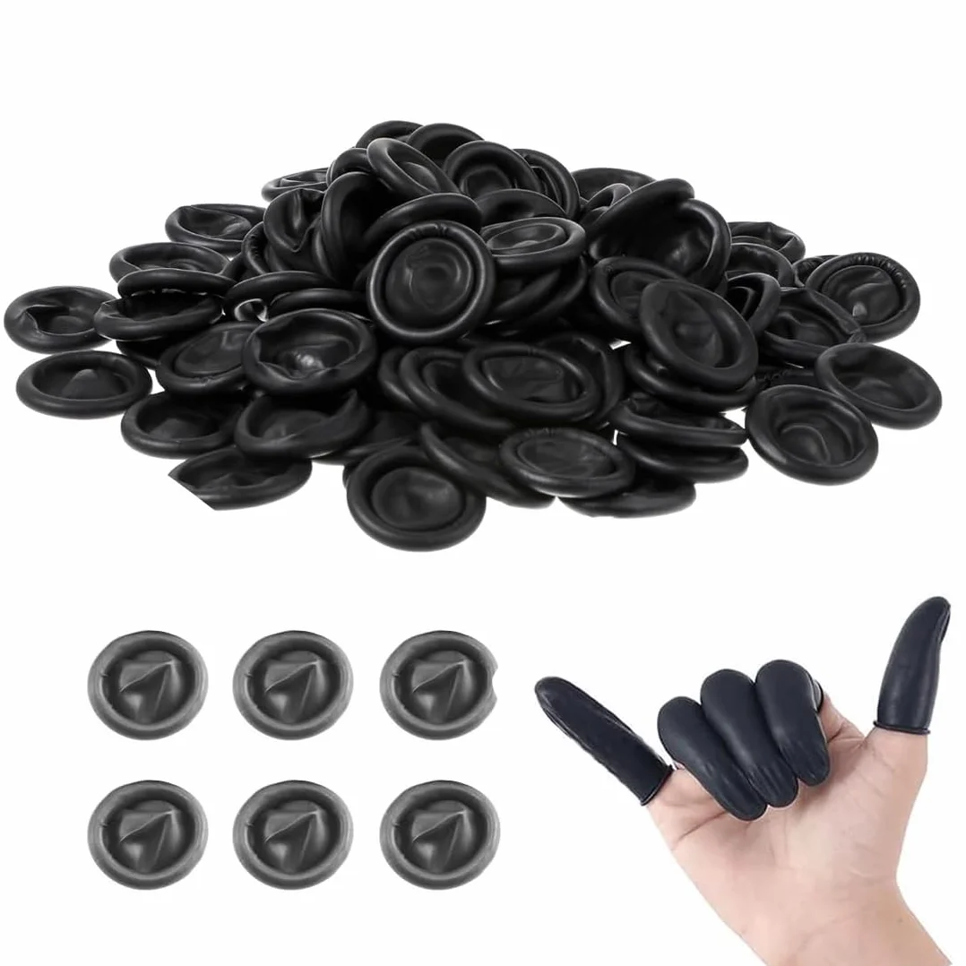 150 Pezzi Copridita Finger Cots Anti-Statico Guanti da dito in Lattice per Riparazione Elettronica