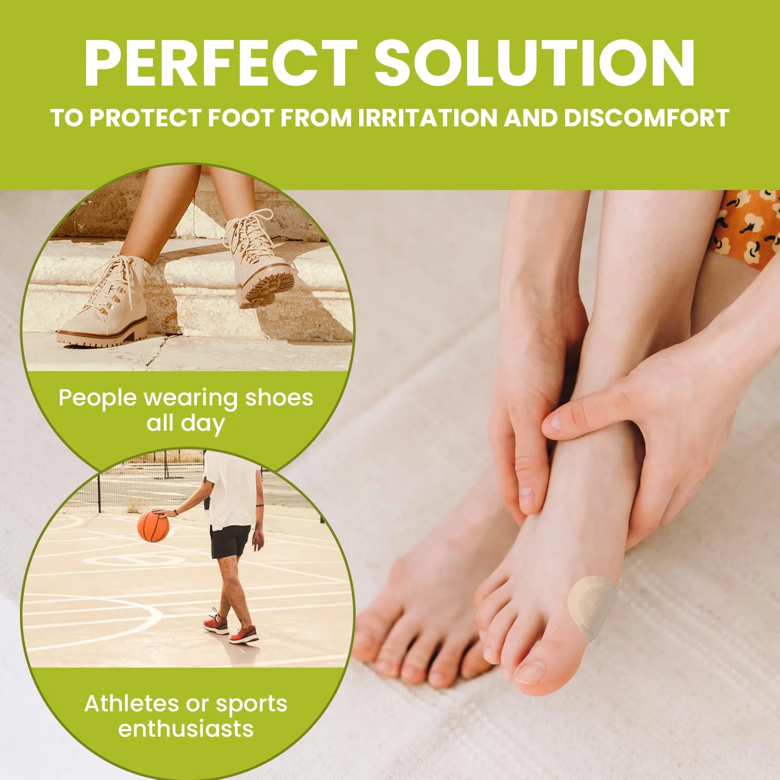 Bukihome Cuscinetti per bunion 27 pezzi Centro antiaderente per pelli sensibili Beige