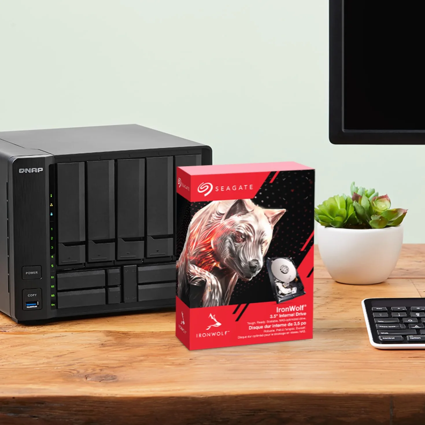 Seagate IronWolf 4TB 3.5" SATA 6 Gb/s 7200 RPM Dysk Wewnętrzny NAS RAID ST4000VNZ06