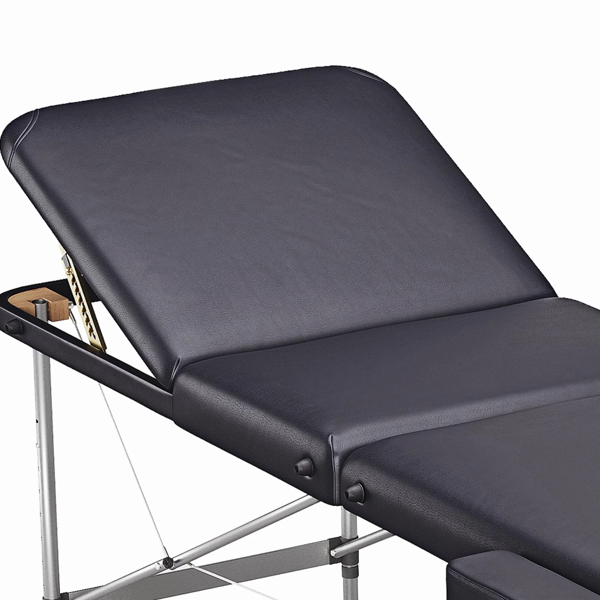 Beltom Lettino per Massaggi 3 Zone Alluminio 195x70 Cm Portatile Pieghevole Nero