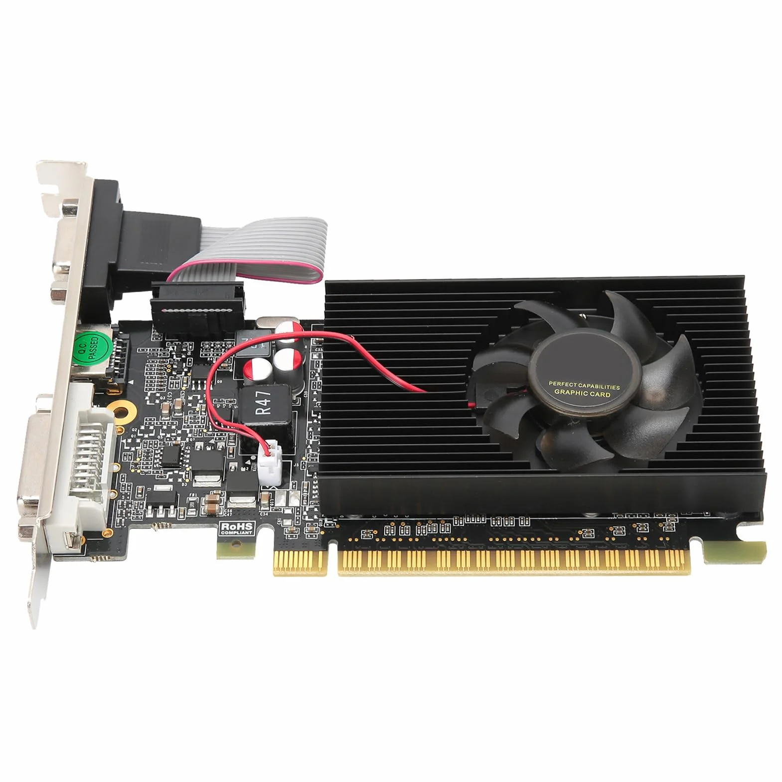 Scheda Grafica GT730 da 2 GB, DDR3, 64 Bit, PCI Express 2.0, 810/1200 MHz, Scheda Video per PC Desktop, Supporta API 3D DirectX 11