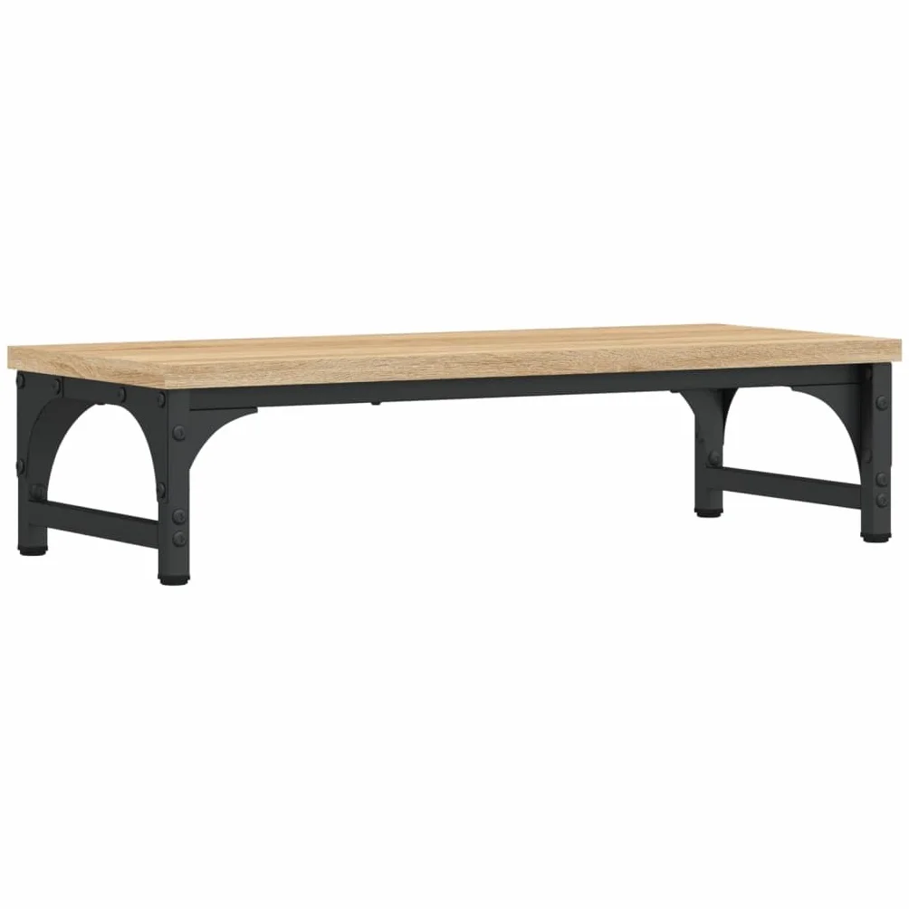 Supporto per monitor in rovere Sonoma, 55 x 23 x 14 cm, rialzo per monitor in legno, supporto ergonomico per monitor con gambe regolabili, per ufficio e scrivania