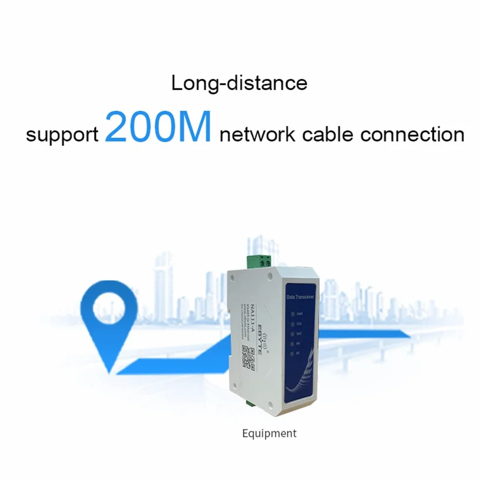 Porta seriale di stile della ferrovia RS485 al ricetrasmettitore di trasmissione dati di serie di Ethernet RJ45 NA111 standard industriale DC8~28V
