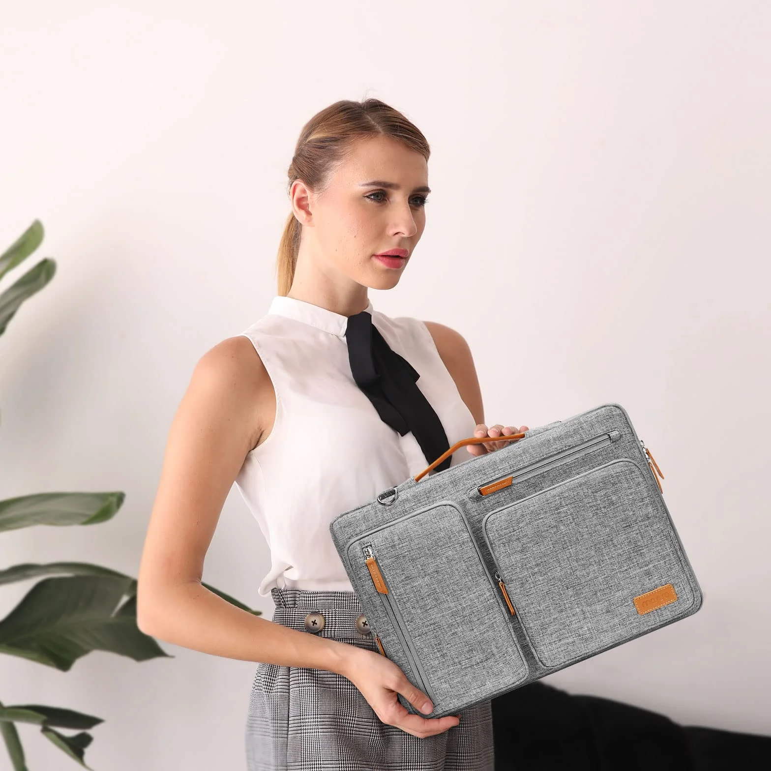 MOSISO Borsa Tracolla Laptop, Custodia Computer,Lato Open Borse Messenger&4 Cerniera Tasche&Handle