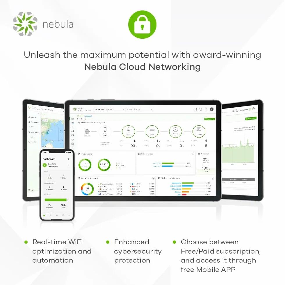 Zyxel WiFi 7 BE11000 Access Point PoE | 2 Porte Ethernet 2.5Gb | PoE+ | Triple Radio Livello Azendiale | Mesh | Gestione Cloud, App o Standalone | Alimentatore USB C (Non Incluso) [NWA130BE]