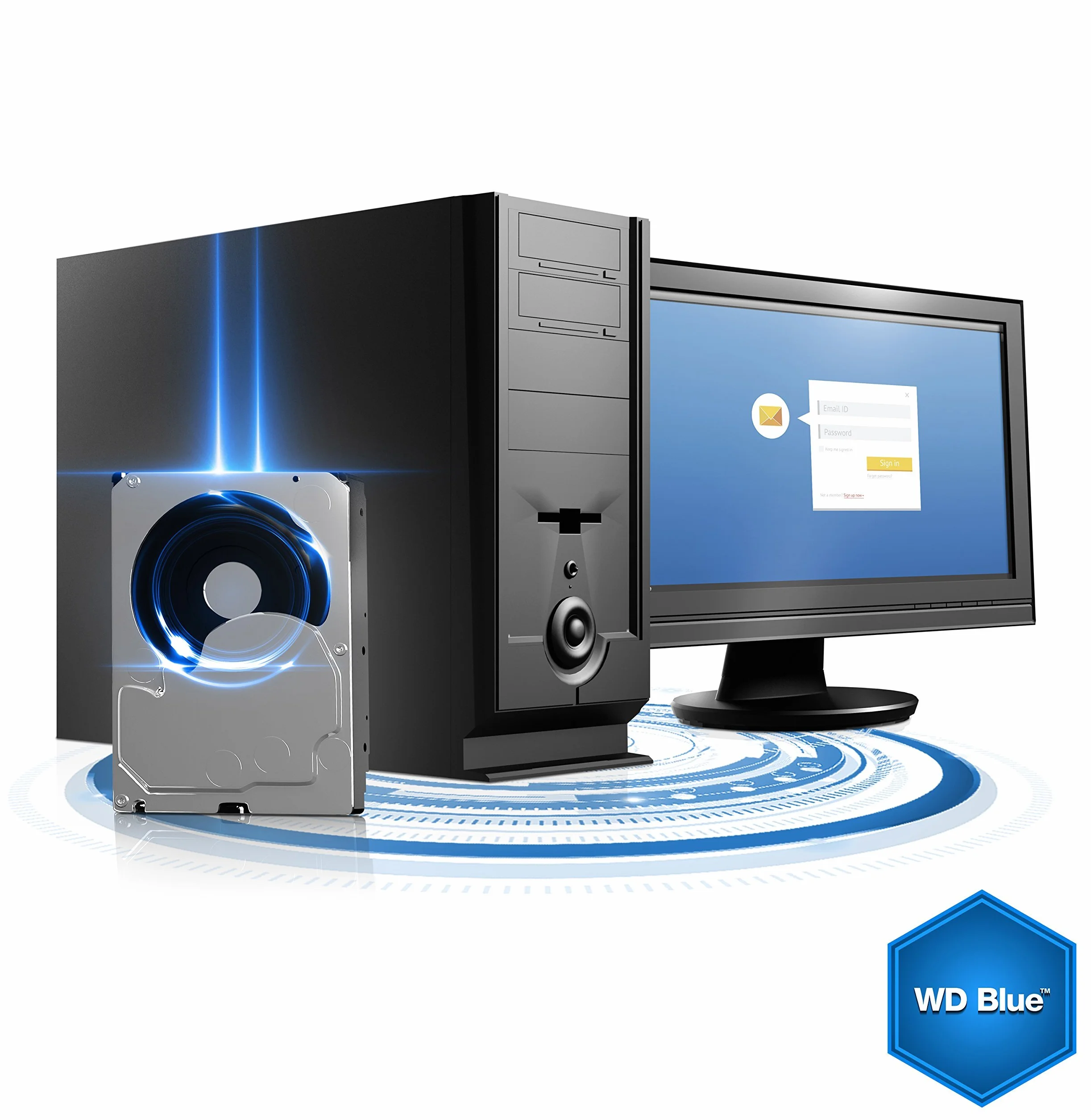 WD Blue Hard Disk 500 GB 7200 rpm SATA 6 Gb/s 3.5 cala WD5000AAKX Ricondizionato