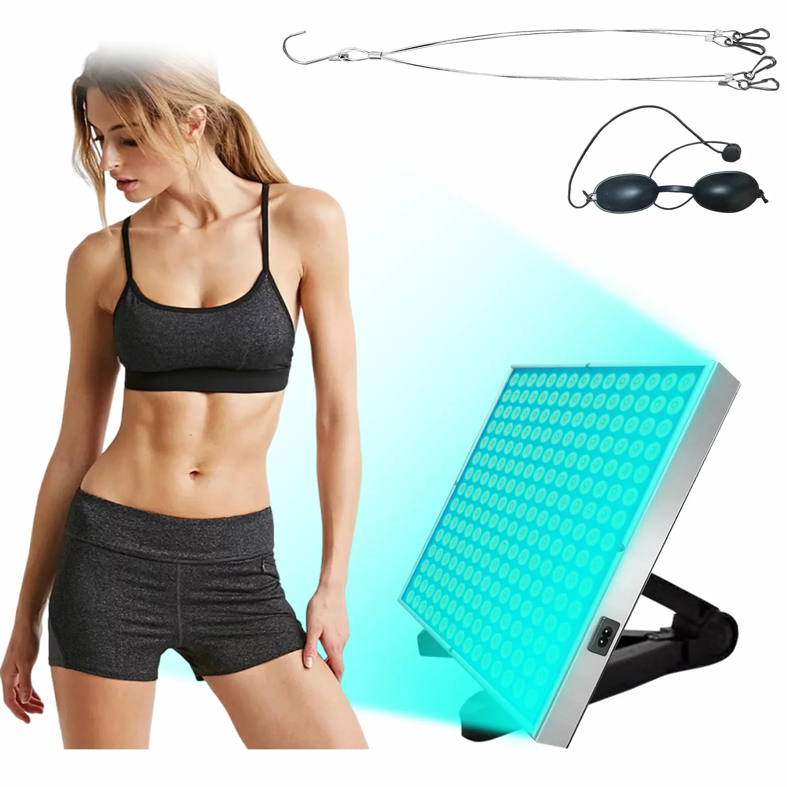 Luce abbronzante solare portatile Tanning Lamp per viso e corpo con supporto regolabile