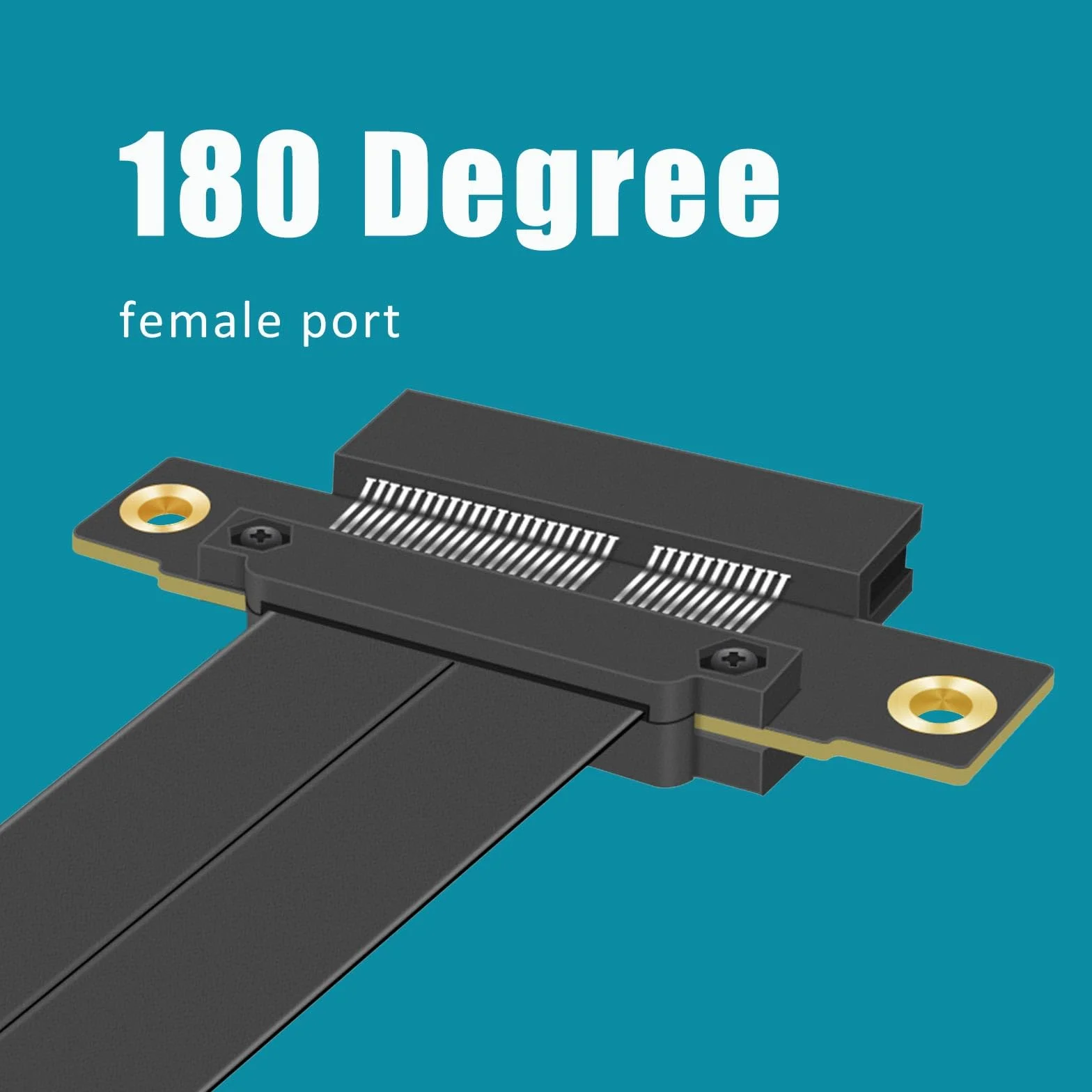 GLOTRENDS 200mm PCIe 4.0 X4 Cavo Riser per M.2, WiFi, Firewire, USB, schede audio, ecc.