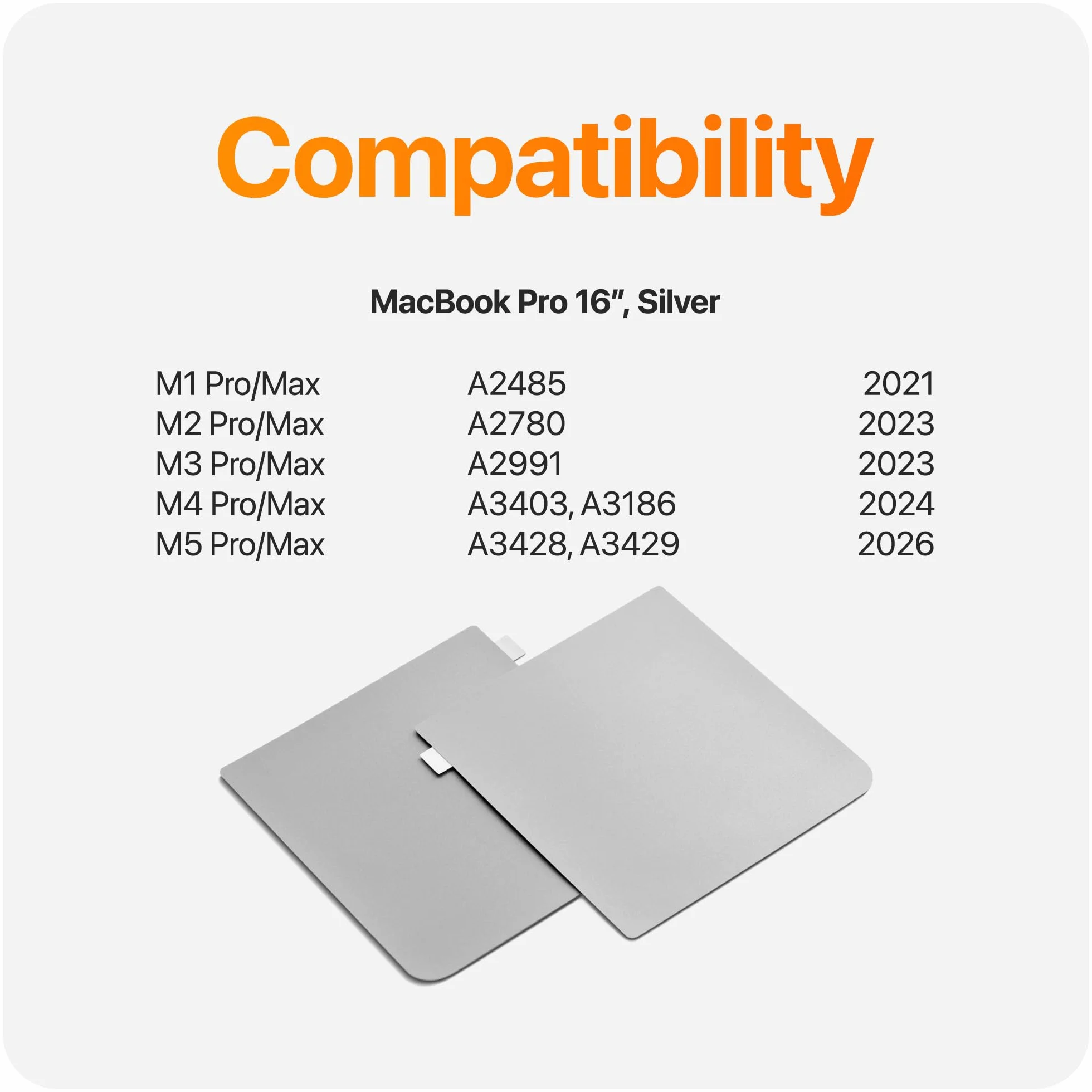 UPPERCASE GhostShield - Custodia protettiva per poggiapolsi di alta qualità, protezione da graffi e usura, compatibile con MacBook Pro 16" 2024 2023 2021 M4/M3/M2/M1 Pro/Max