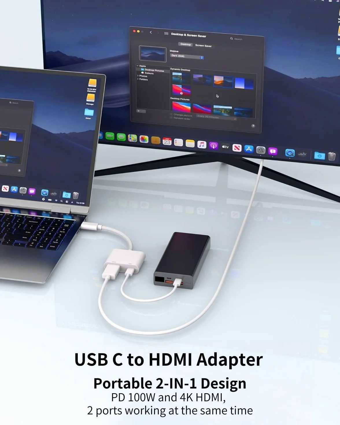 Adattatore USB C HDMI per iPhone 17/16/15, USB C Digital AV Adapter 4K@60Hz, Convertitore Sync Schermo Video e Audio, Cavo HDMI Compatibile con iPhone/MacBook/iPad/Laptop a TV/Proiettore/Monitor