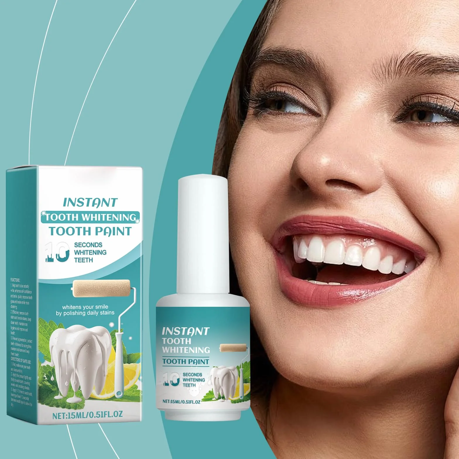 Vernice Sbiancante per Denti Istantanea Smalto Bianco Teso