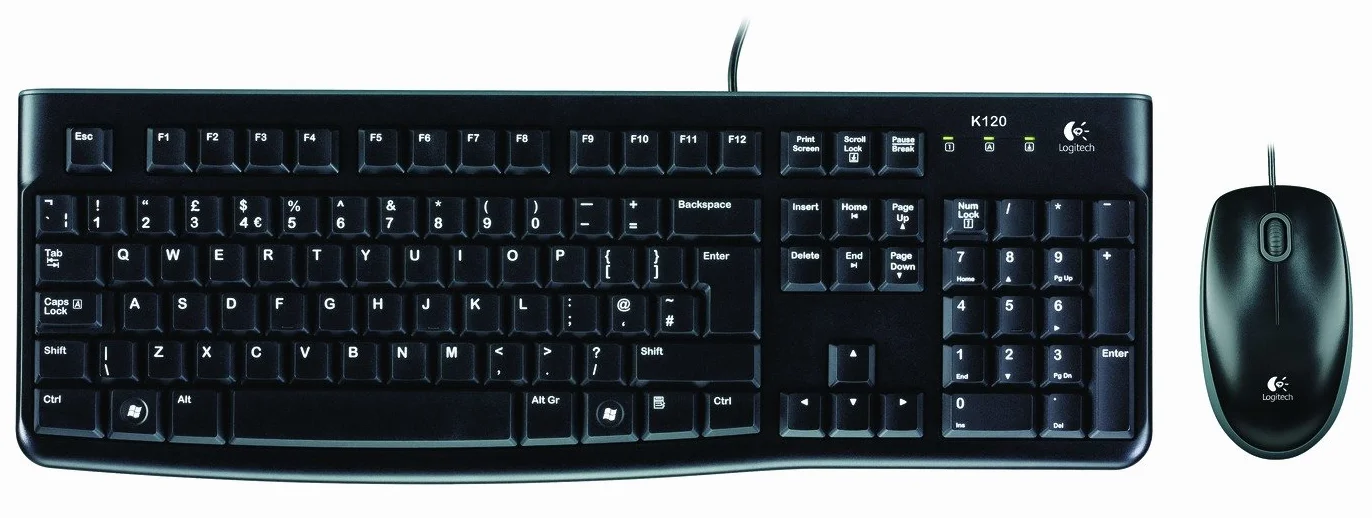Logitech MK120 con cavo tastiera e mouse for Windows - ESP QWERTY