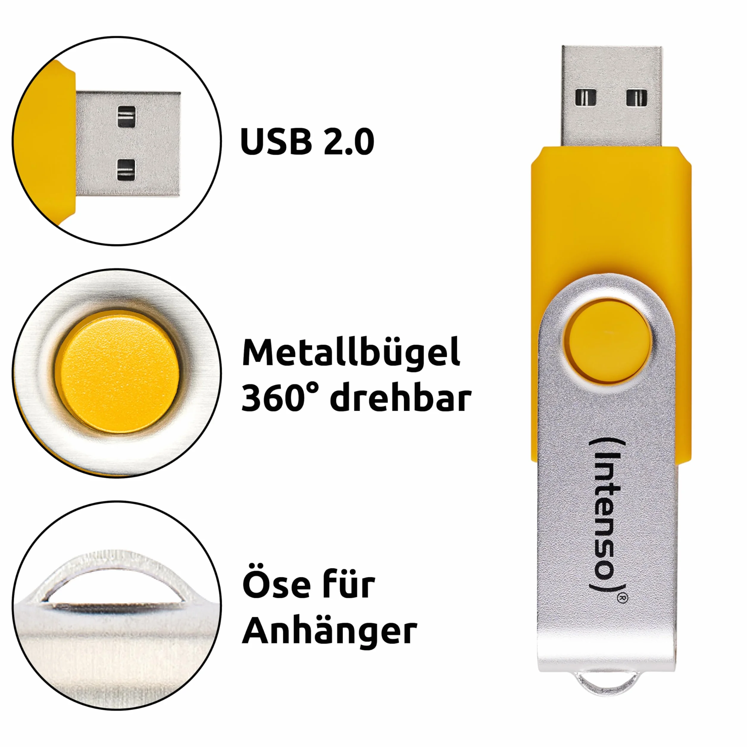 Intenso Office Line USB Stick 5 X 64 GB | Super Speed USB-A 3.2 Memory Stick fino a 70 MB/s | 5 colori con staffa in metallo ed etichette per scrivere