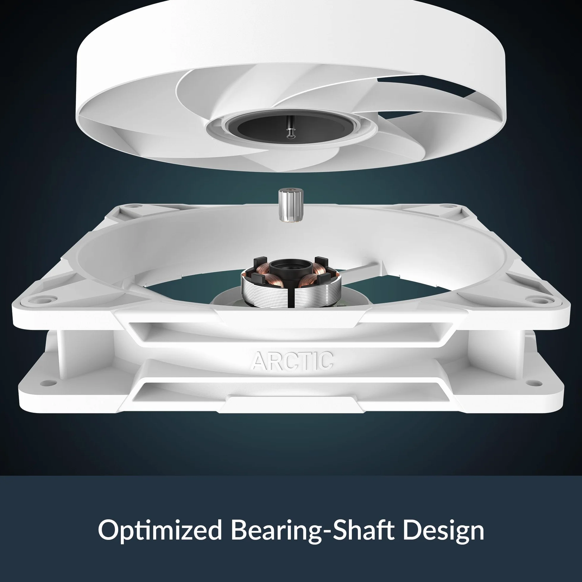 ARCTIC P14 Pro PST (White) - Ventola Potente Premium, Ventola PWM da 140 mm con Sdoppiatore per Cavi a Y, 400-2500 rpm, 0 rpm <5% PWM, Cuscinetto Idrodinamico, a 4 Pin - Bianco