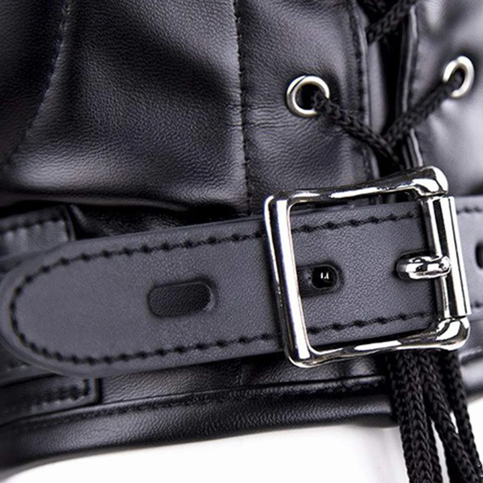 Roluck Maschera Bondage con Dildo Bocca Gag 3 Blocco Regolabile Maschera Testa SM per Coppia Fetish Sex Toy