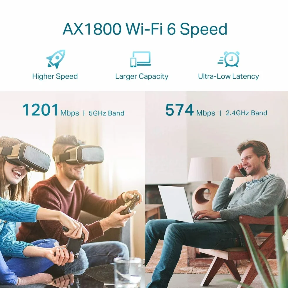 TP-Link RE605X Ripetitore Mesh WiFi 6 AX1800Mbps, 2 Antenne Esterne, Amplificatore WiFi Extender, 1 Porta Gigabit Ultraveloce, Amplificatore Segnale, Easymesh, Beamforming