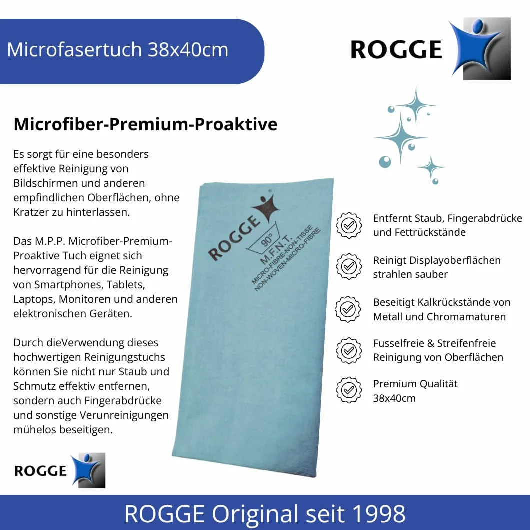 ROGGE DUO CLean Set di pulizia 250ml LCD/TFT + Pulitore Plasma + Panno microfibra Vileda