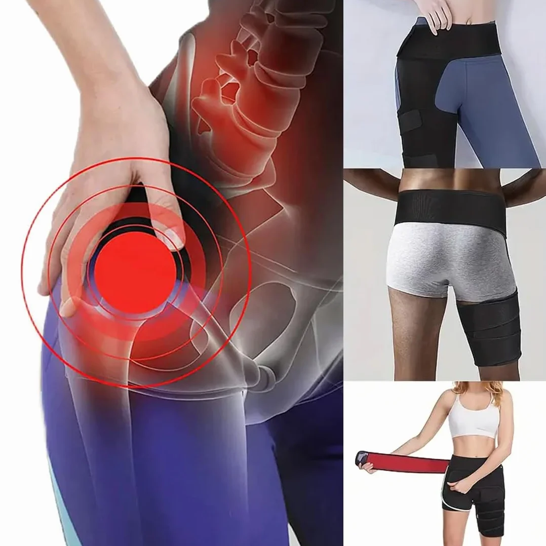 Fascia compressiva per coscia e anca, Supporto inguinale regolabile