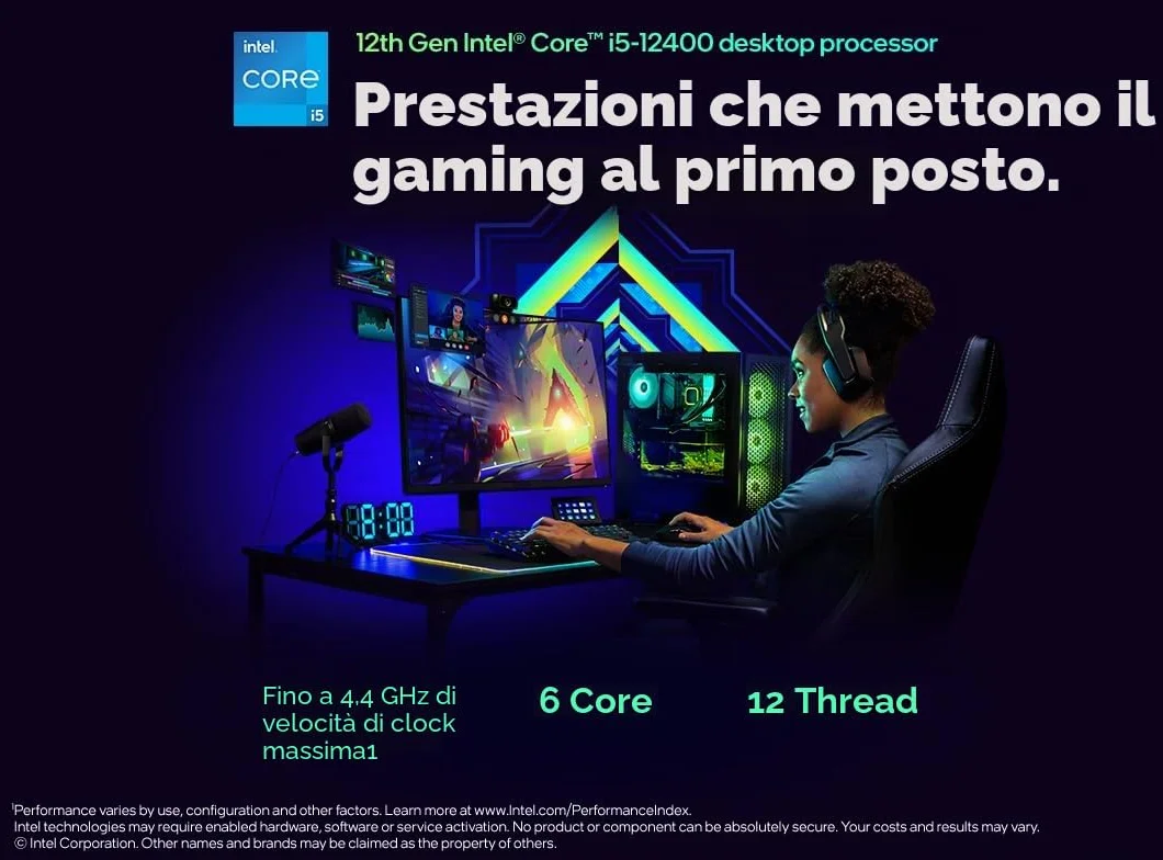 Intel Core I5 12400 - 2,5 Ghz - 6 Core - 12 Thread