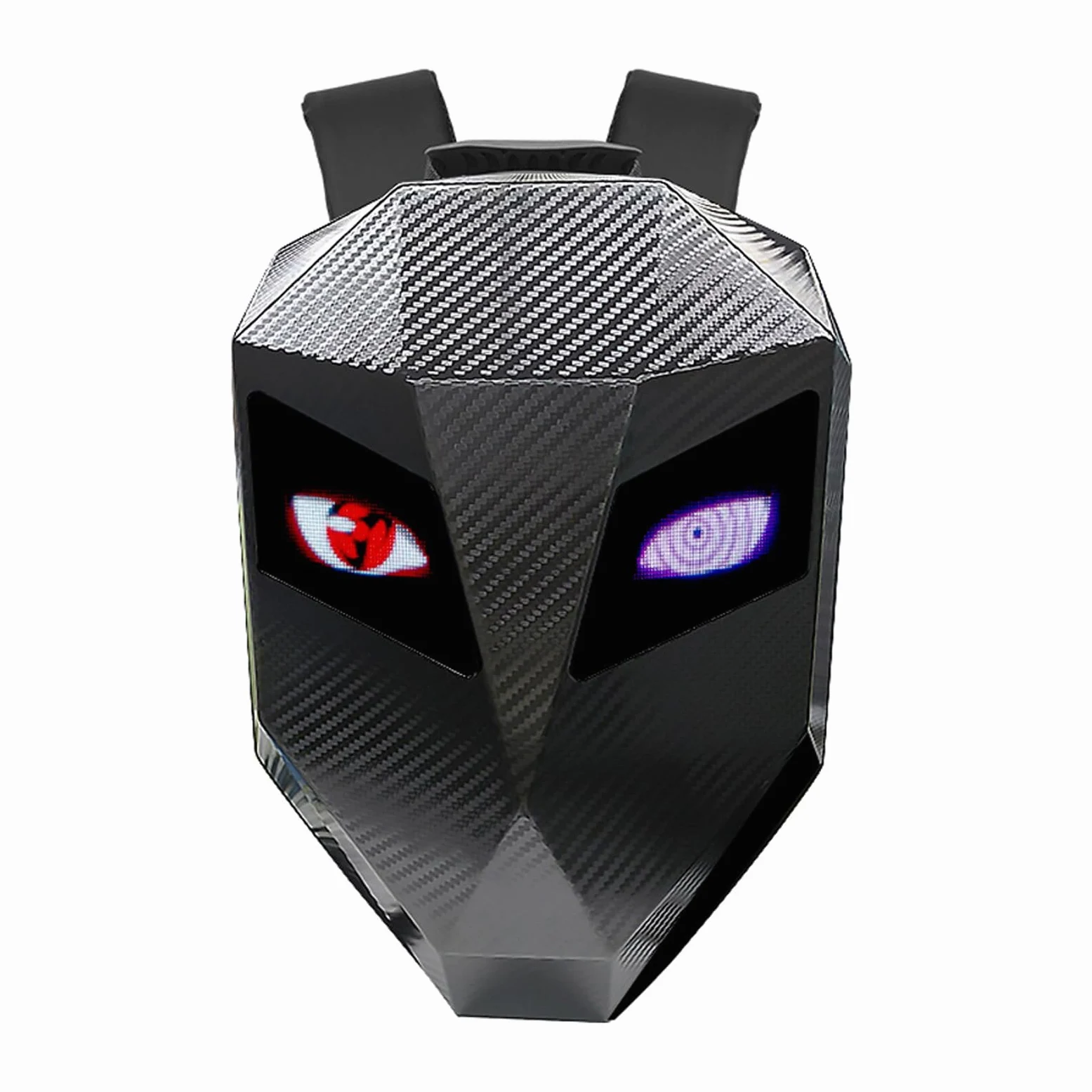 Gugxiom Zaino Knight LED, Zaino da Moto con Guscio Rigido, Zaino LED con Schermo Programmabile, Borsa per Laptop Impermeabile con Controllo APP Mobile