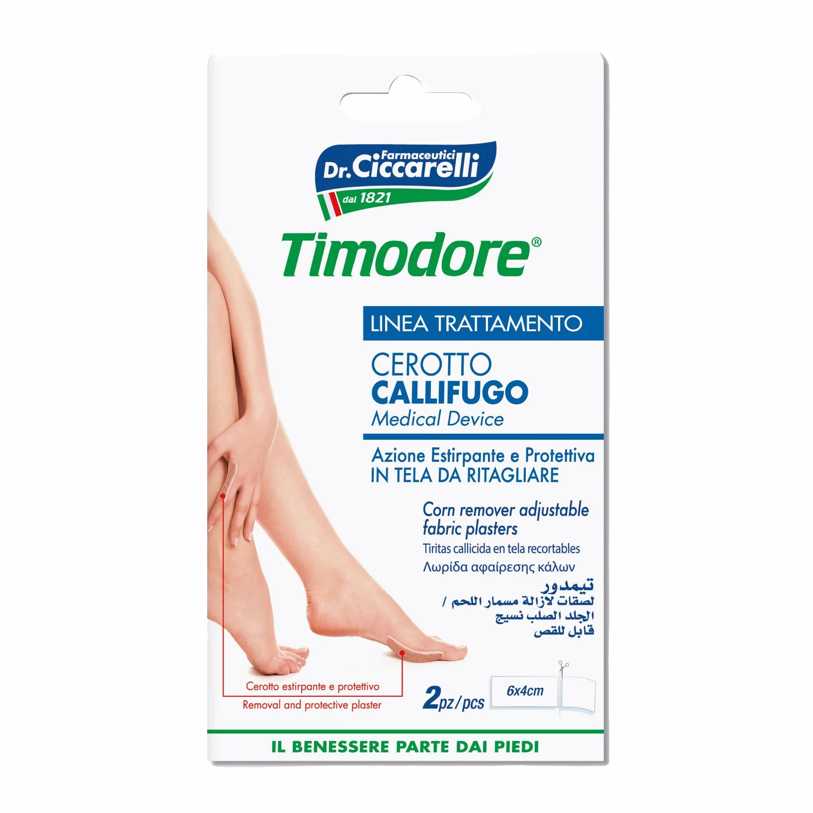 Timodore Cerotto Callifugo in Tela da Ritagliare 2 pz Made in Italy