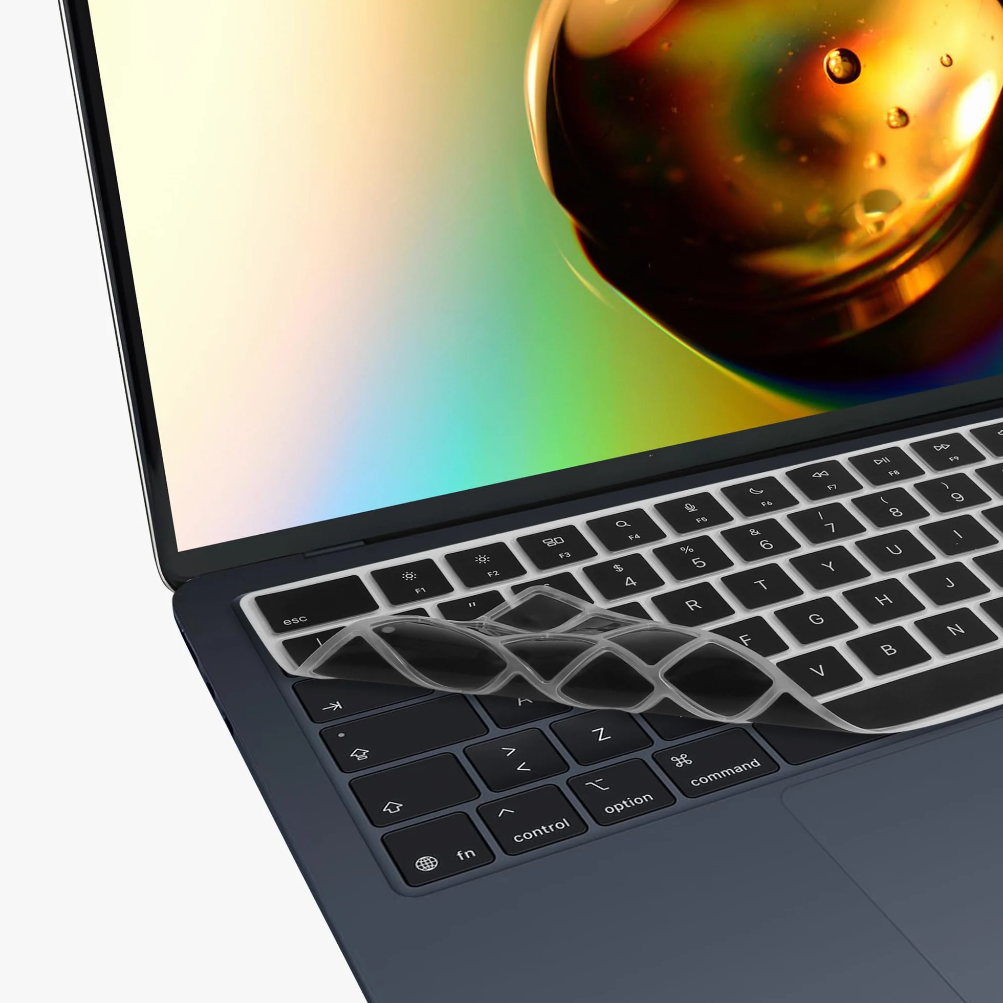 kwmobile Protezione Tastiera Italiana Compatibile con Apple MacBook Air 13 M4 2025 A3240 - Cover Tastiera Italiano - Copertina Silicone Nero