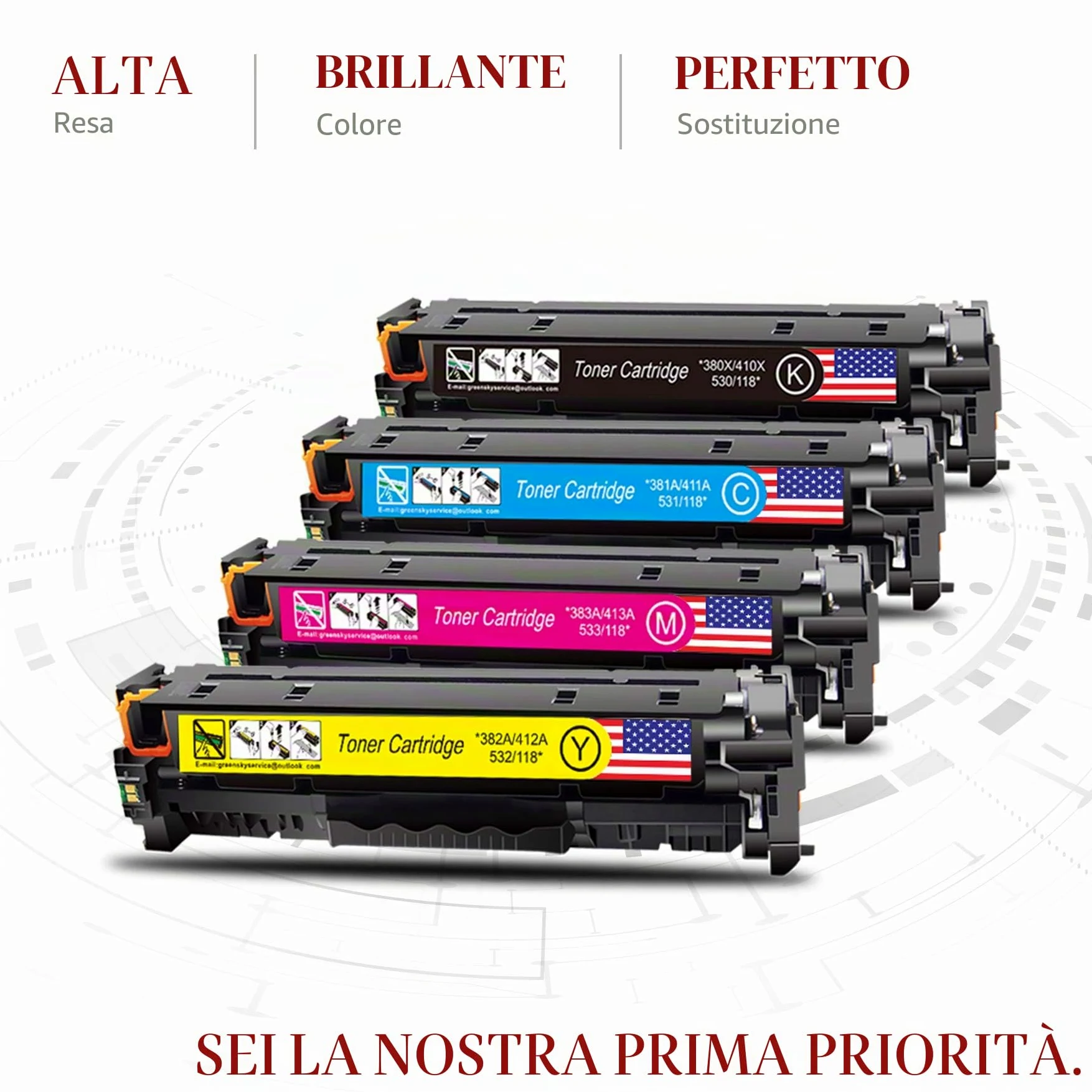 305X Compatibile per HP 305X CE410X 305A CE411A LaserJet Pro 400 | Compatibile per HP LaserJet Pro 400 color M451dn M451nw M451dw M475dn M475dw MFP M476dw M476dn Pro 300 color MFP M375nw